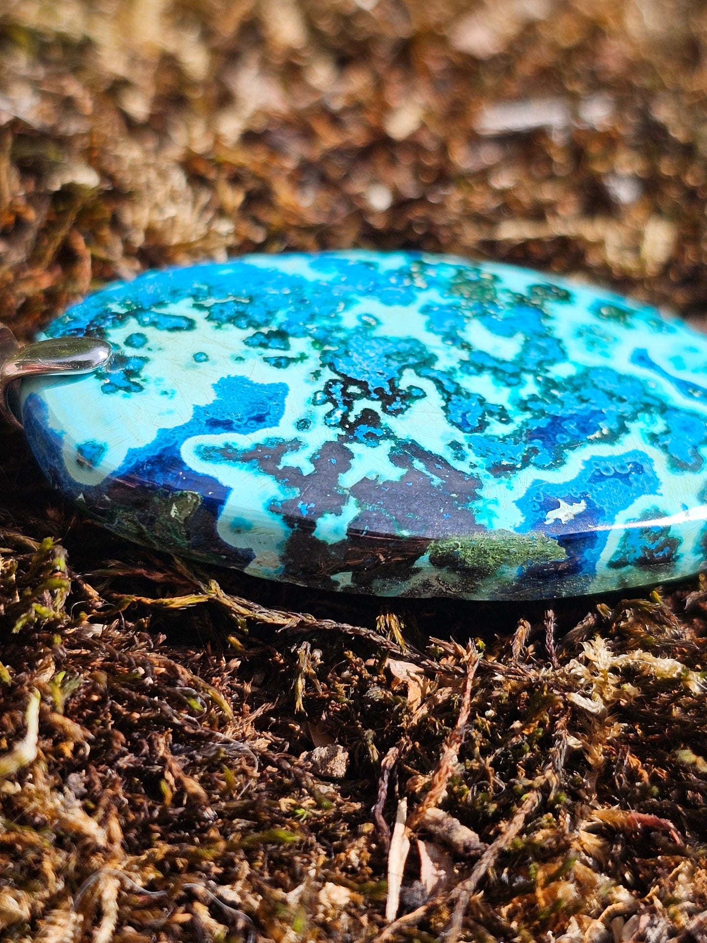 Pendentif Shattuckite Chrysocolle Malachite P5