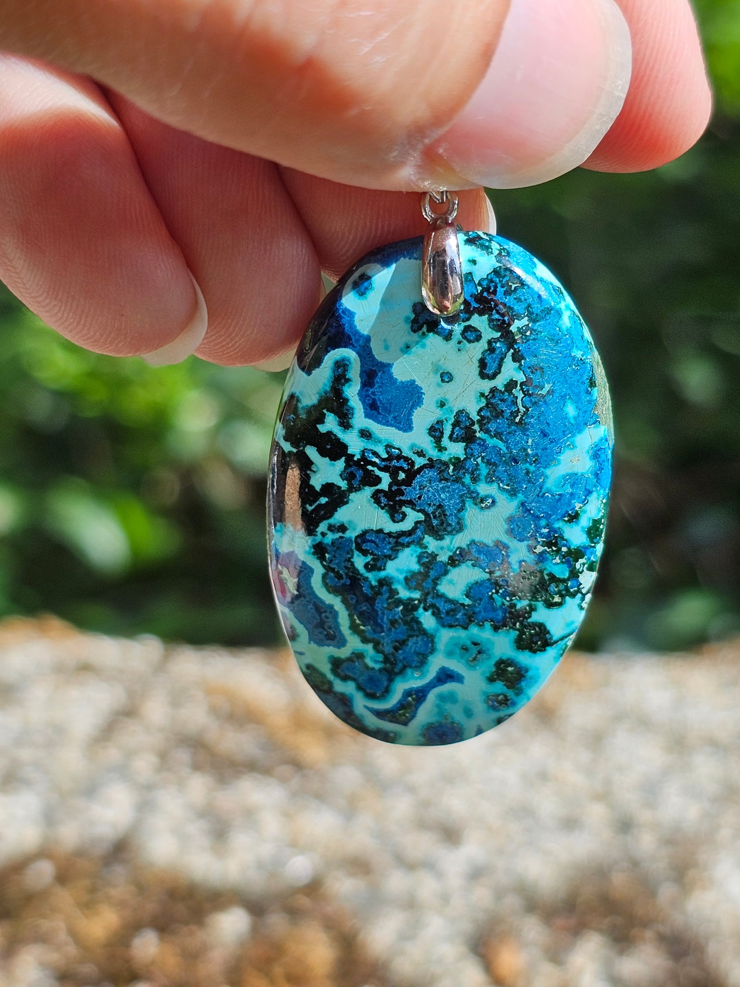 Pendentif Shattuckite Chrysocolle Malachite P5