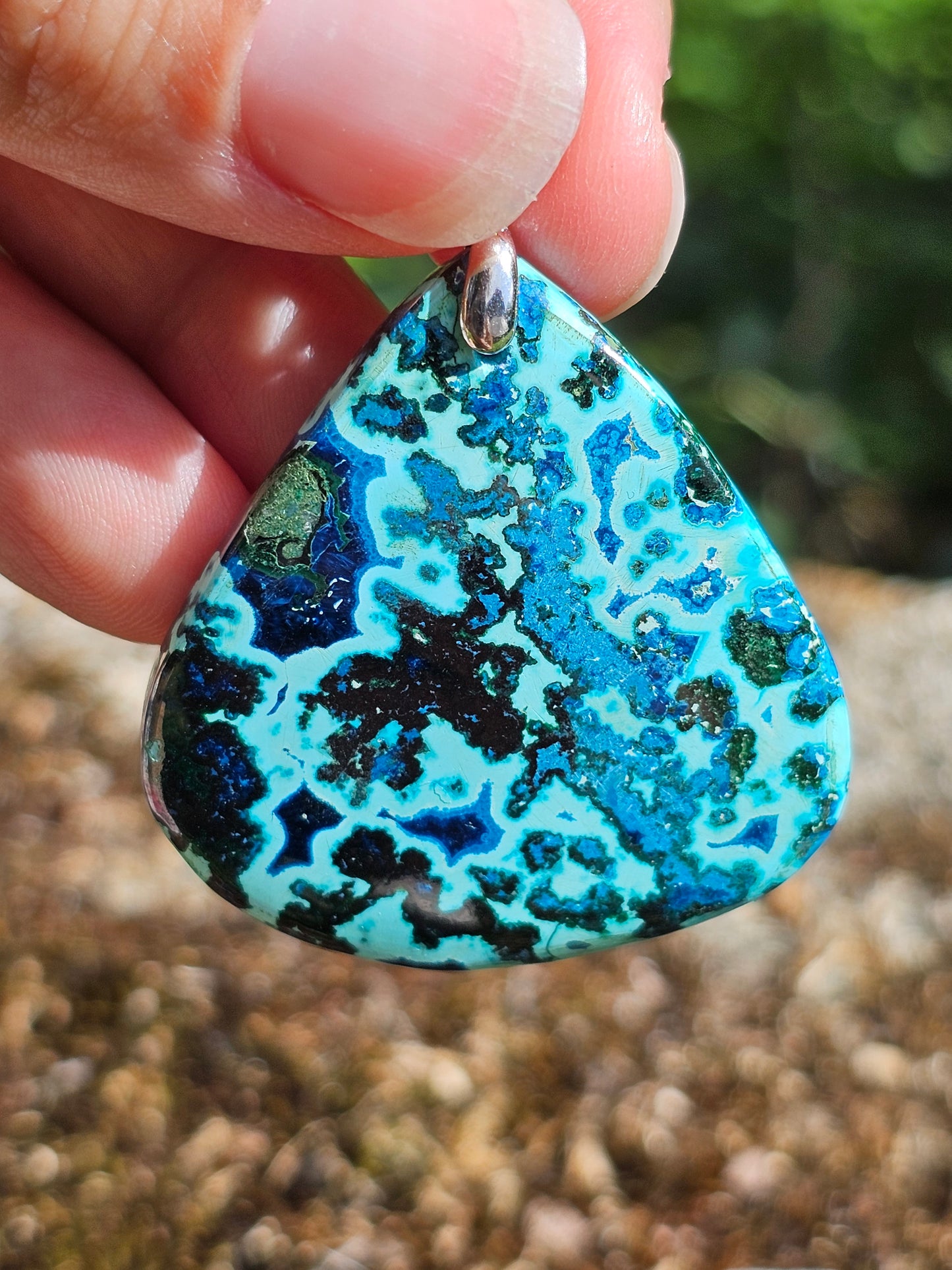 Pendentif Shattuckite Chrysocolle Malachite P1