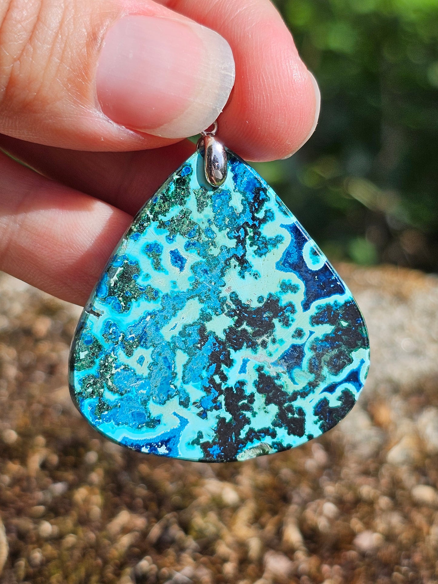 Pendentif Shattuckite Chrysocolle Malachite P1