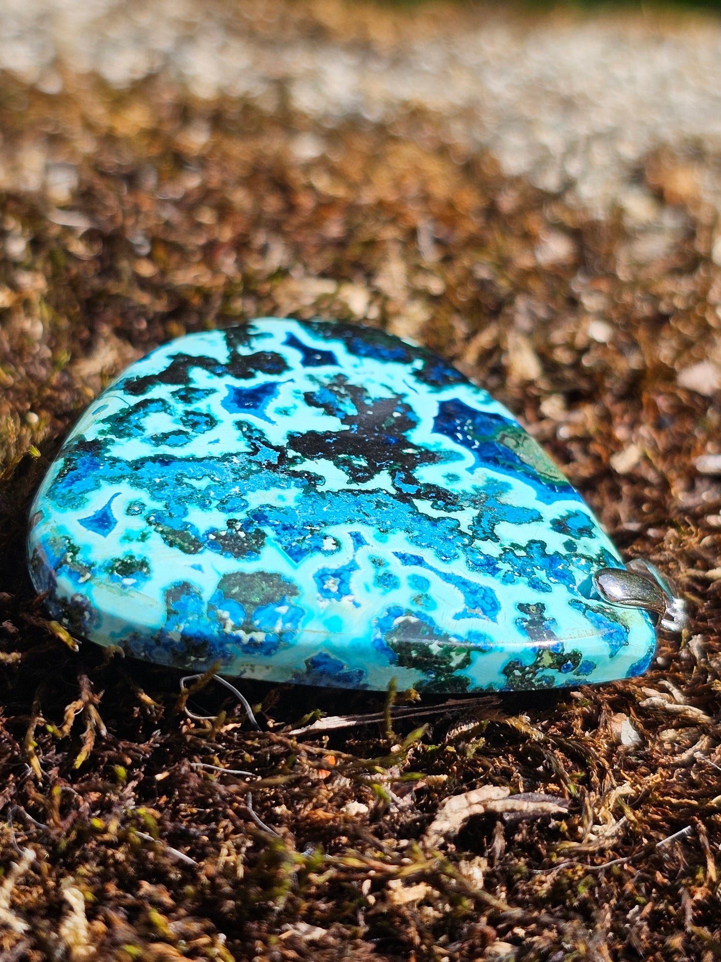 Pendentif Shattuckite Chrysocolle Malachite P1