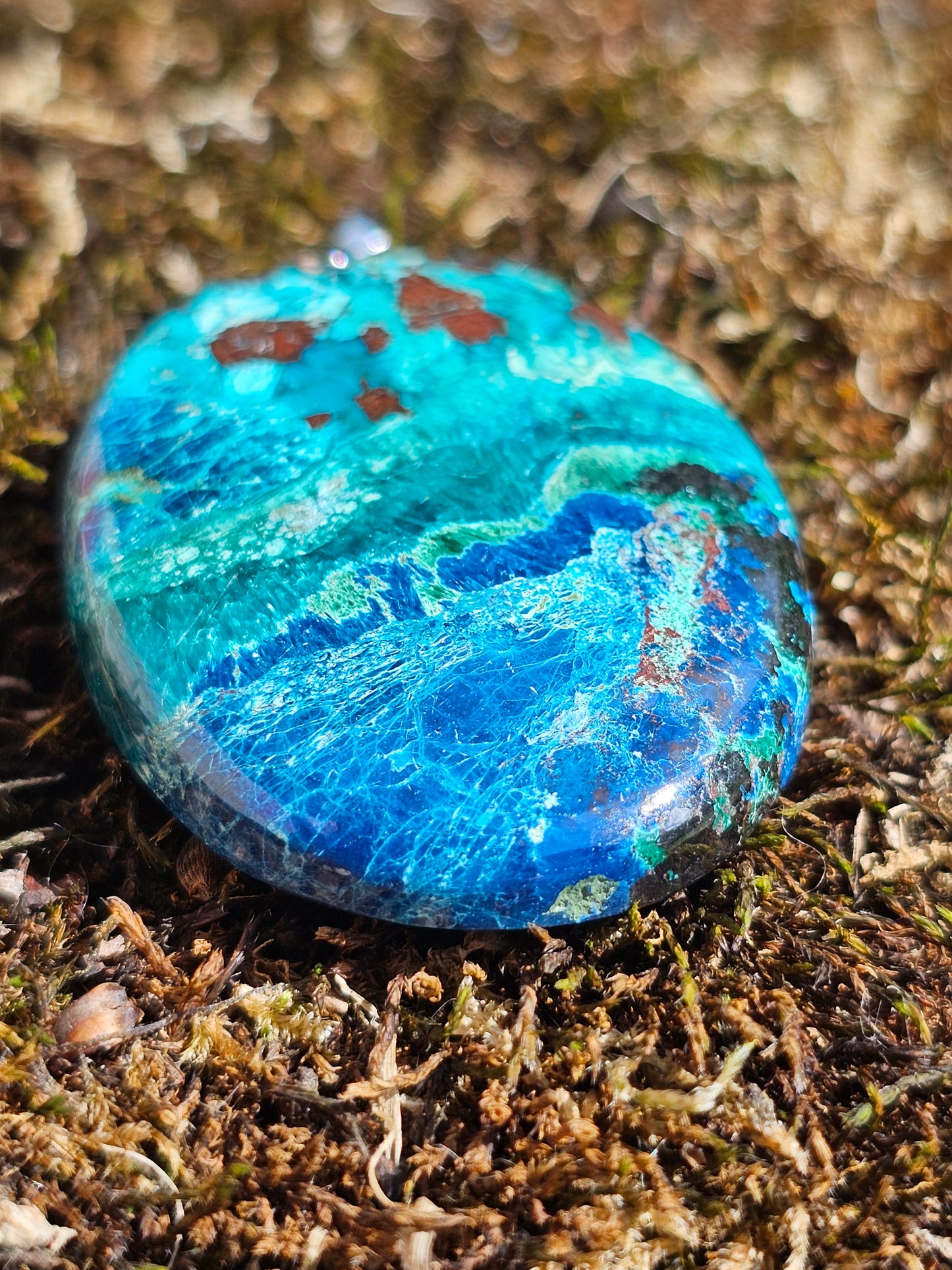 Pendentif Chrysocolle Malachite Cuprite P10