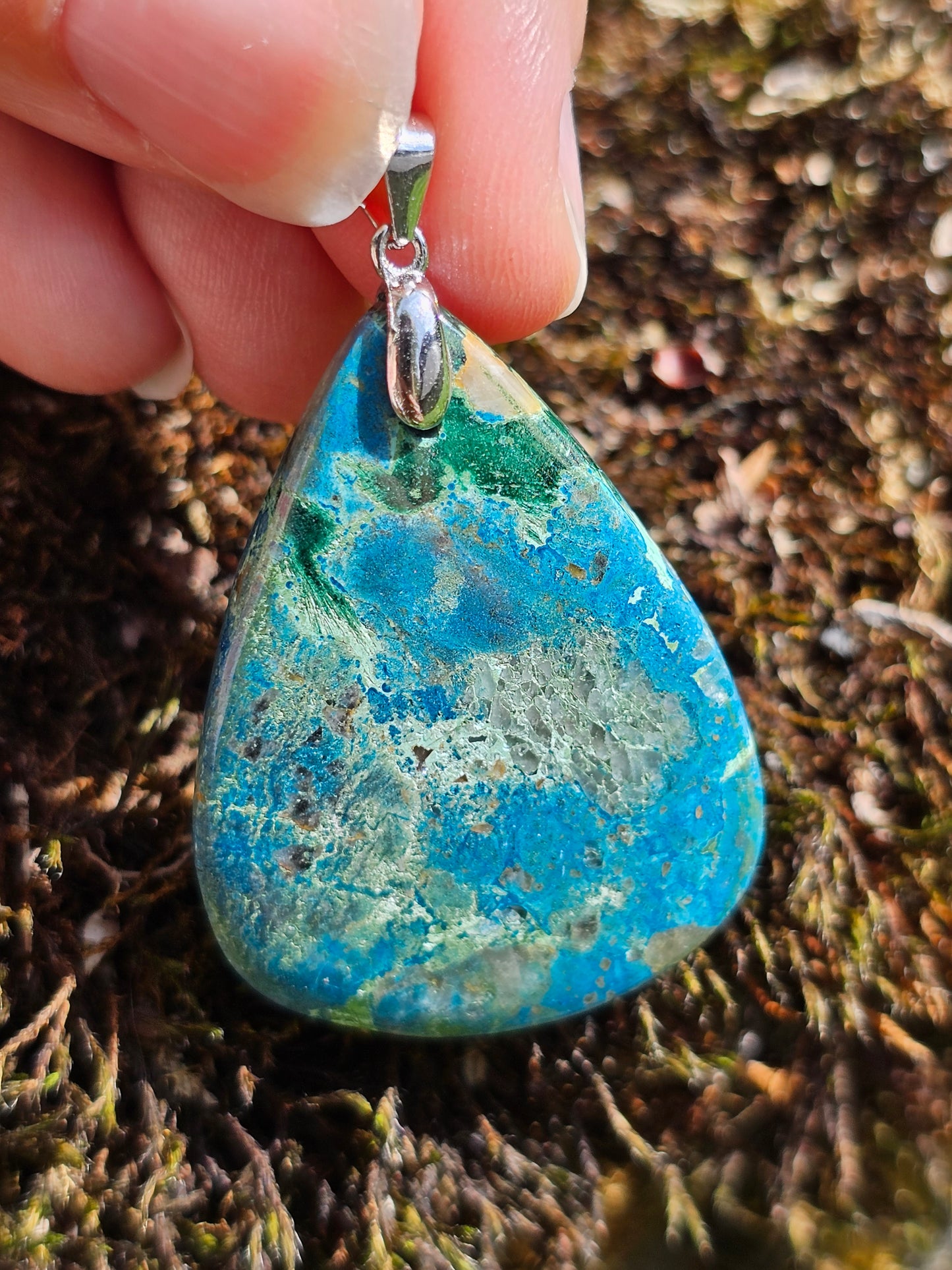 Pendentif Shattuckite Chrysocolle P14