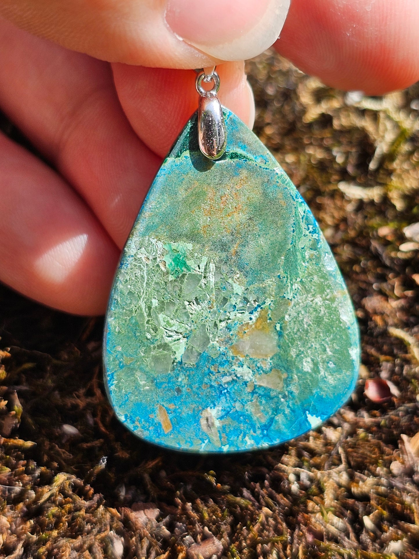 Pendentif Shattuckite Chrysocolle P14