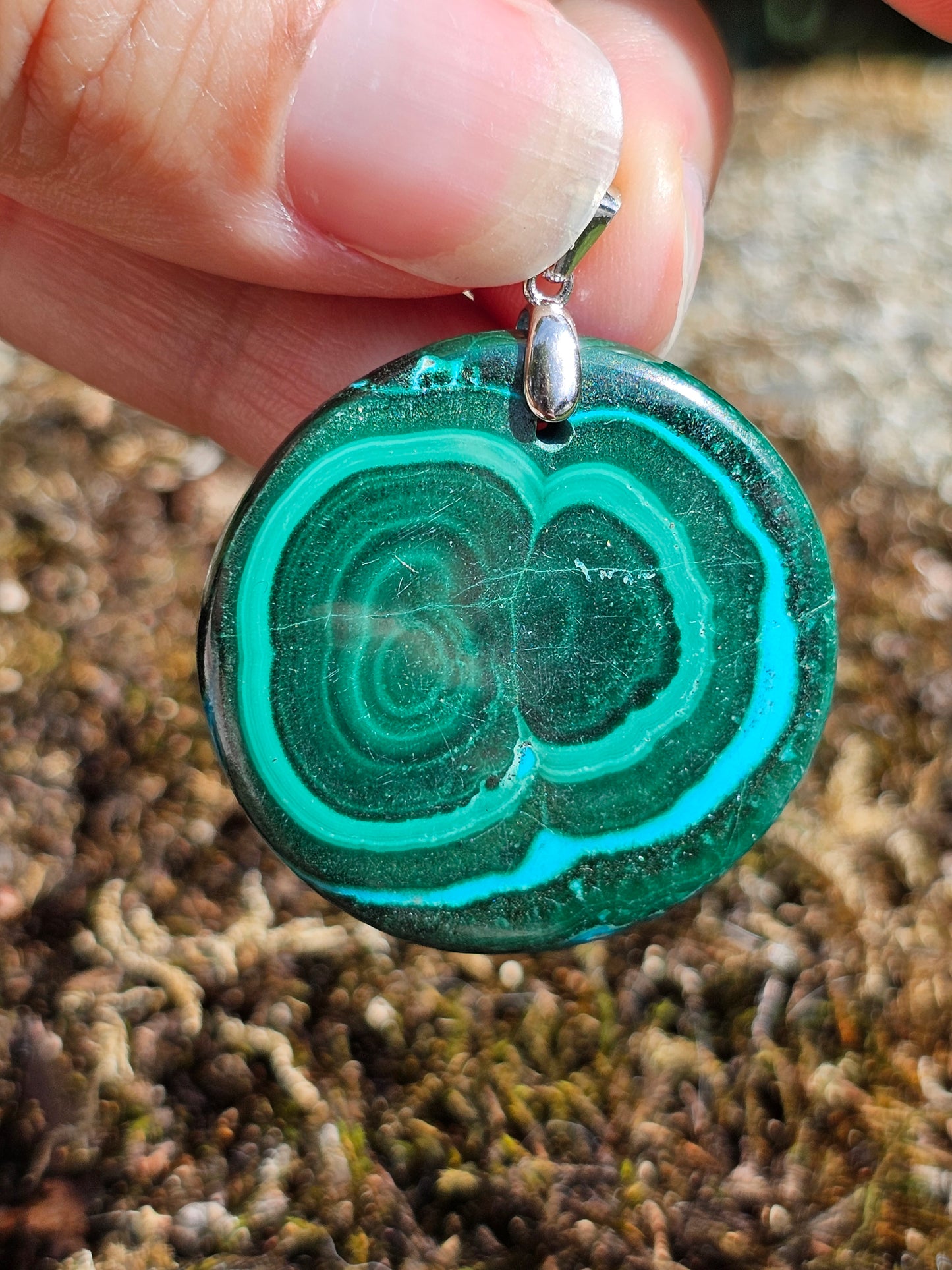 Pendentif Malachite Chrysocolle P19