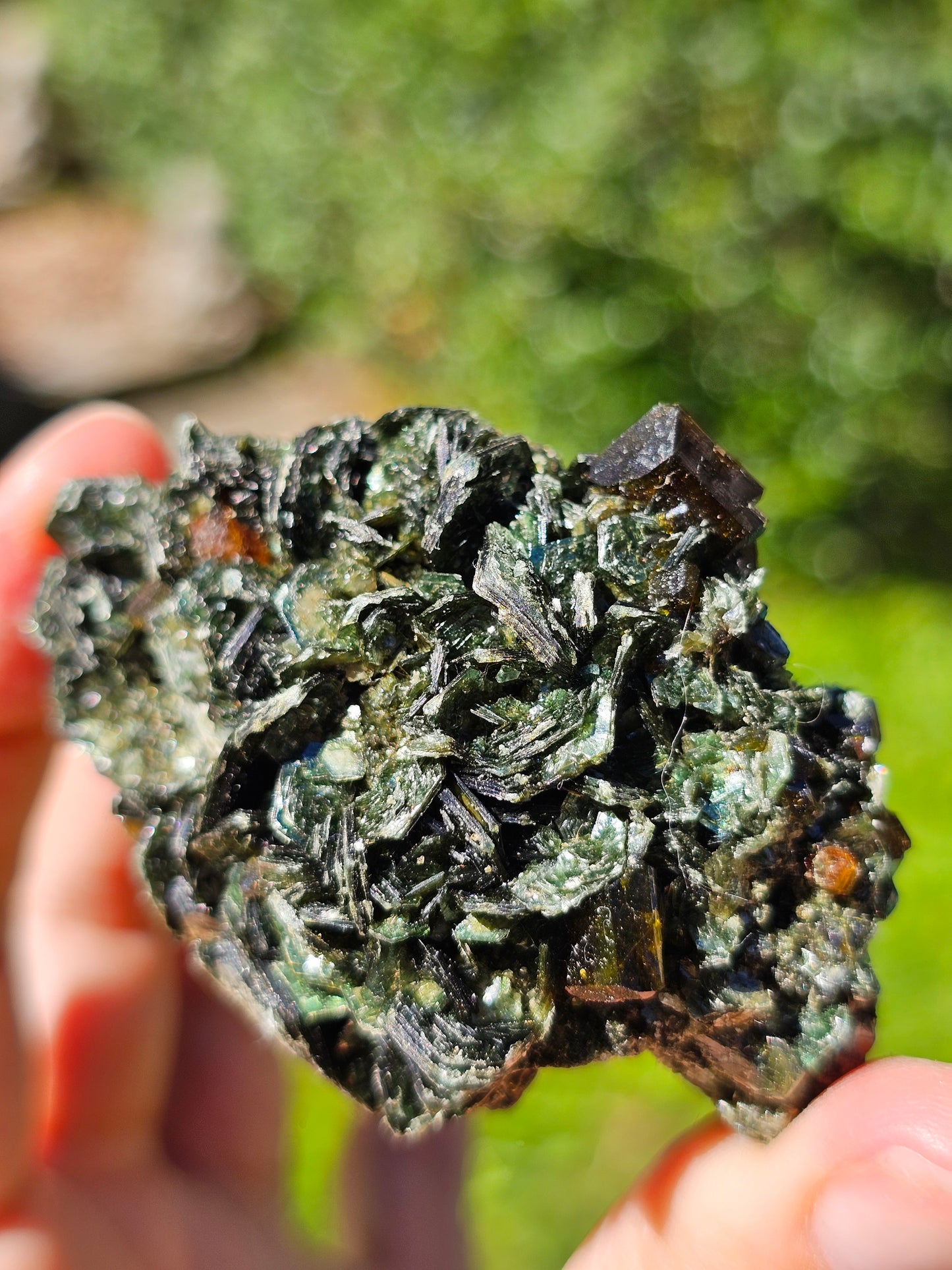 Epidote et chlinochlorite (séraphinite) B