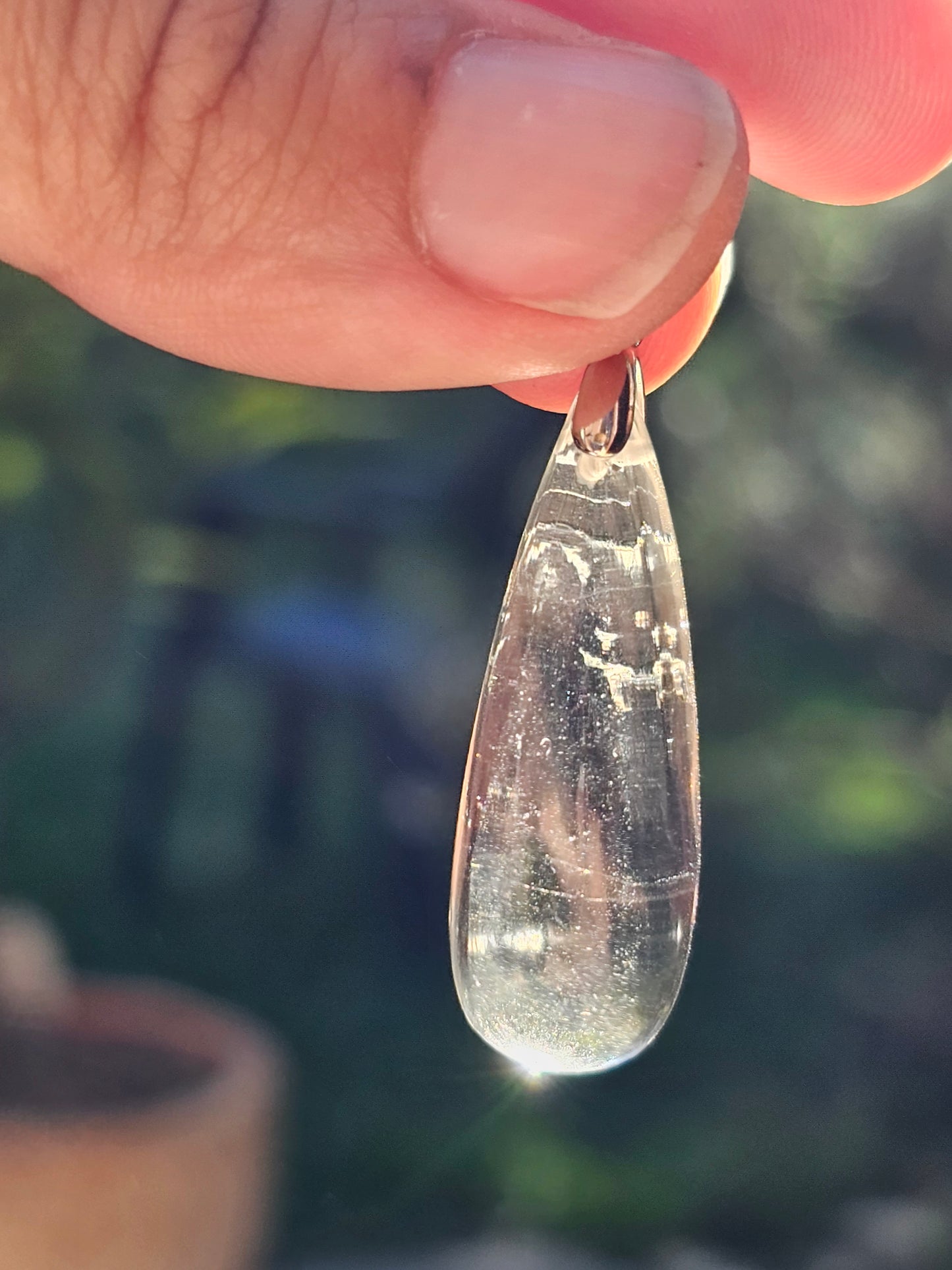 Pendentif Citrine Naturelle AA sur bélière en argent (à choisir)