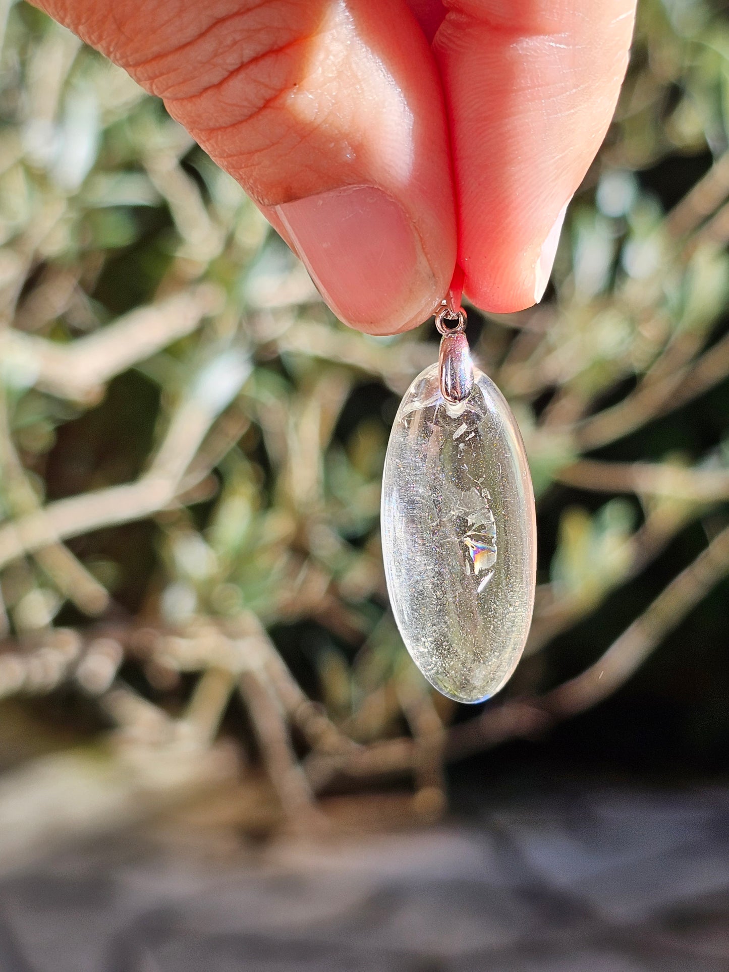 Pendentif Citrine Naturelle AA sur bélière en argent (à choisir)