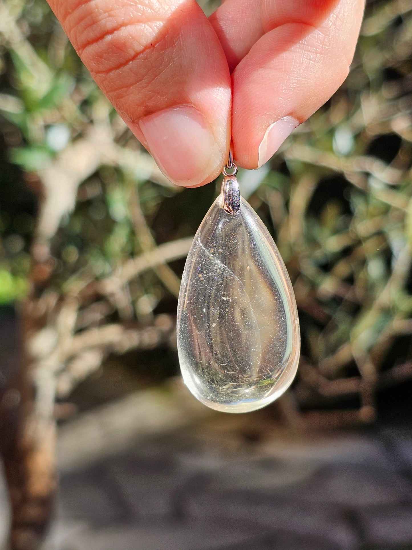 Pendentif Citrine Naturelle AA sur bélière en argent (à choisir)