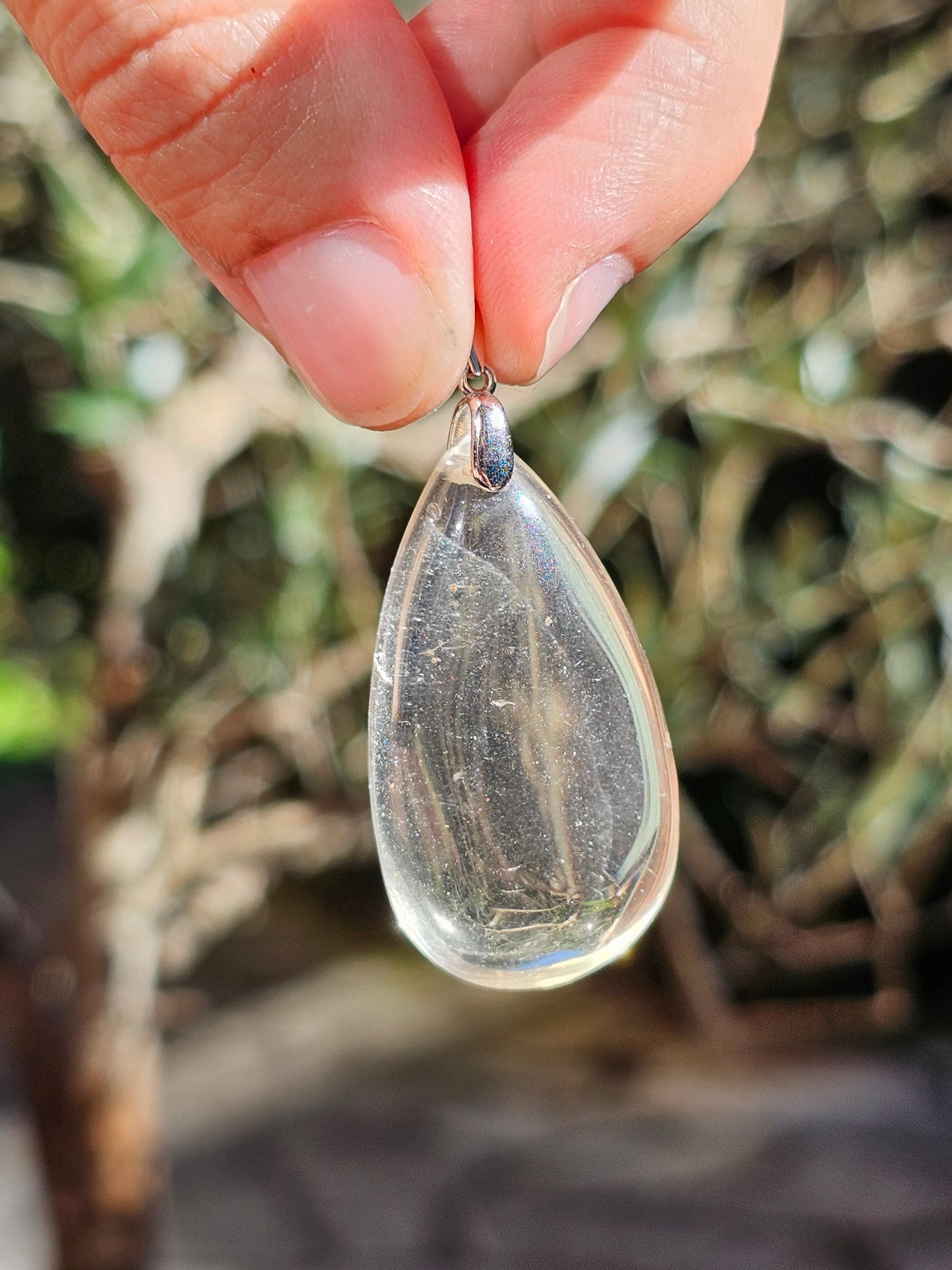 Pendentif Citrine Naturelle AA sur bélière en argent (à choisir)