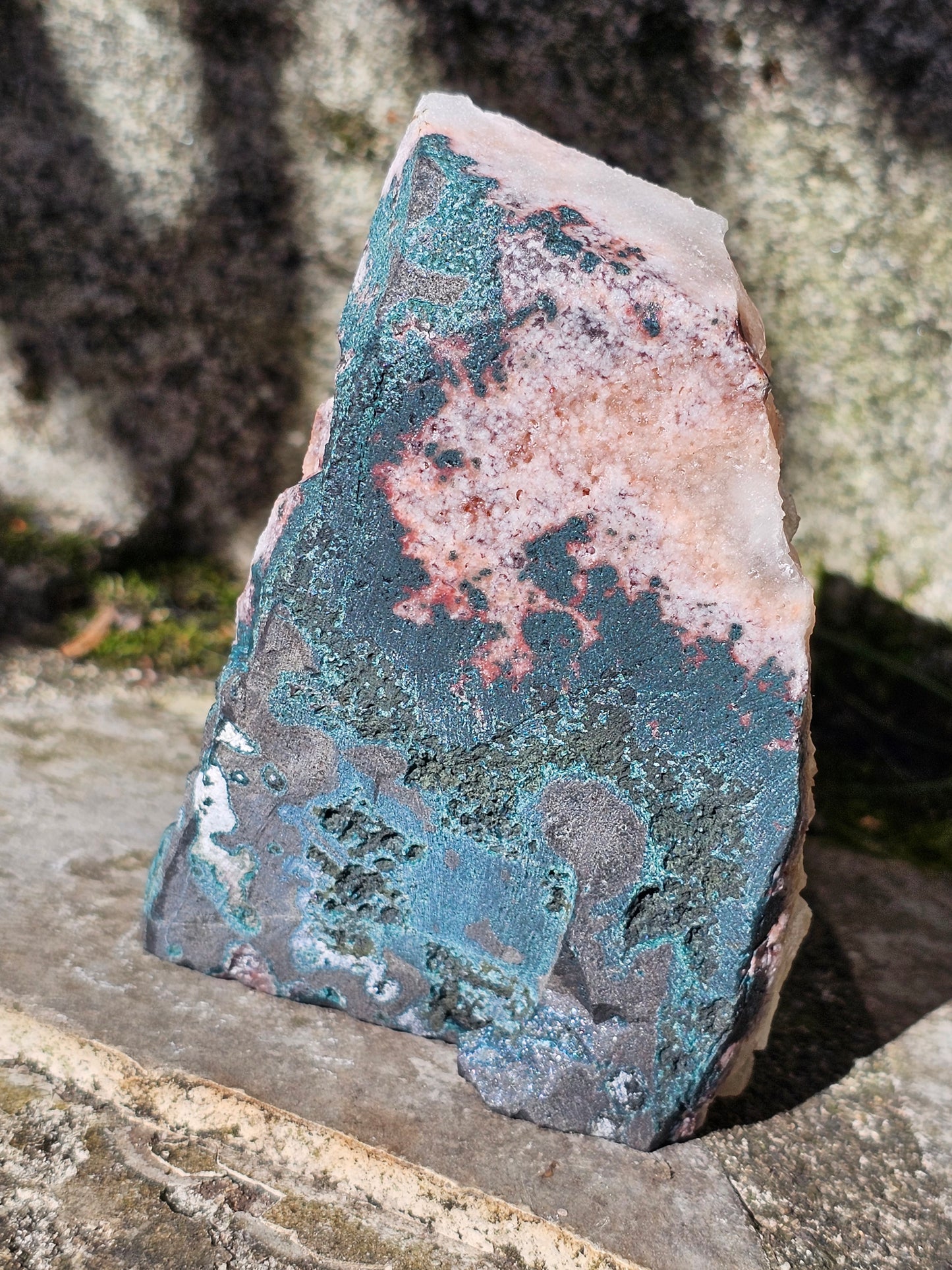 Apophyllite et stilbite sur Heulandite rose I