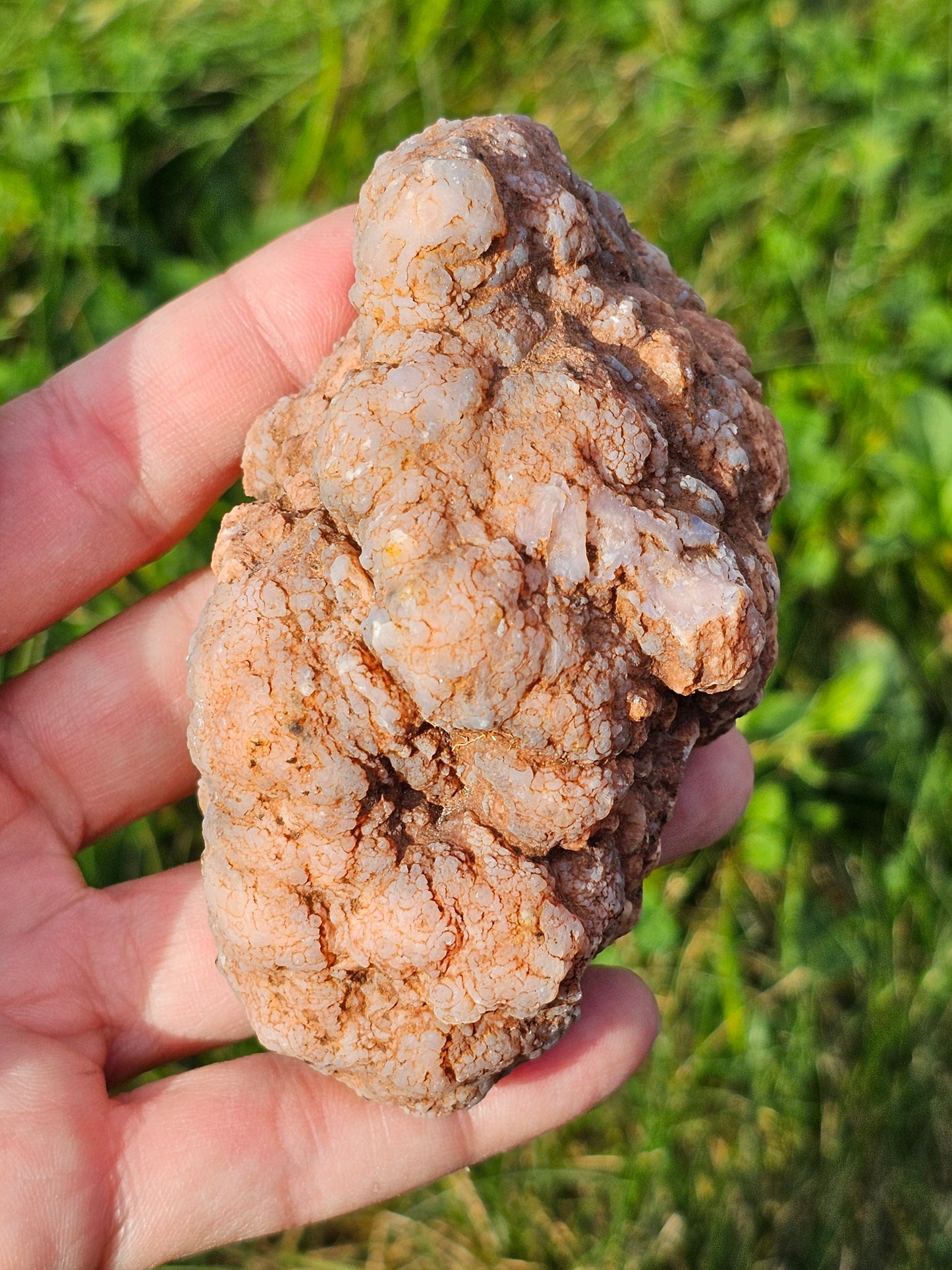 Demi géode Agate fleurs 2