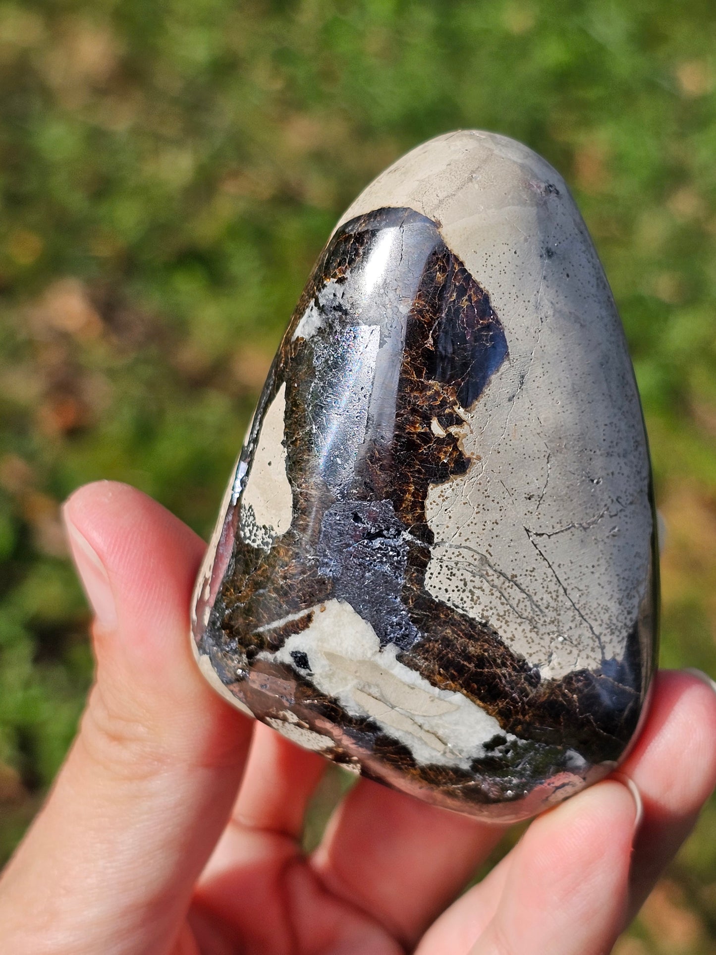 Gros galet galène et quartz