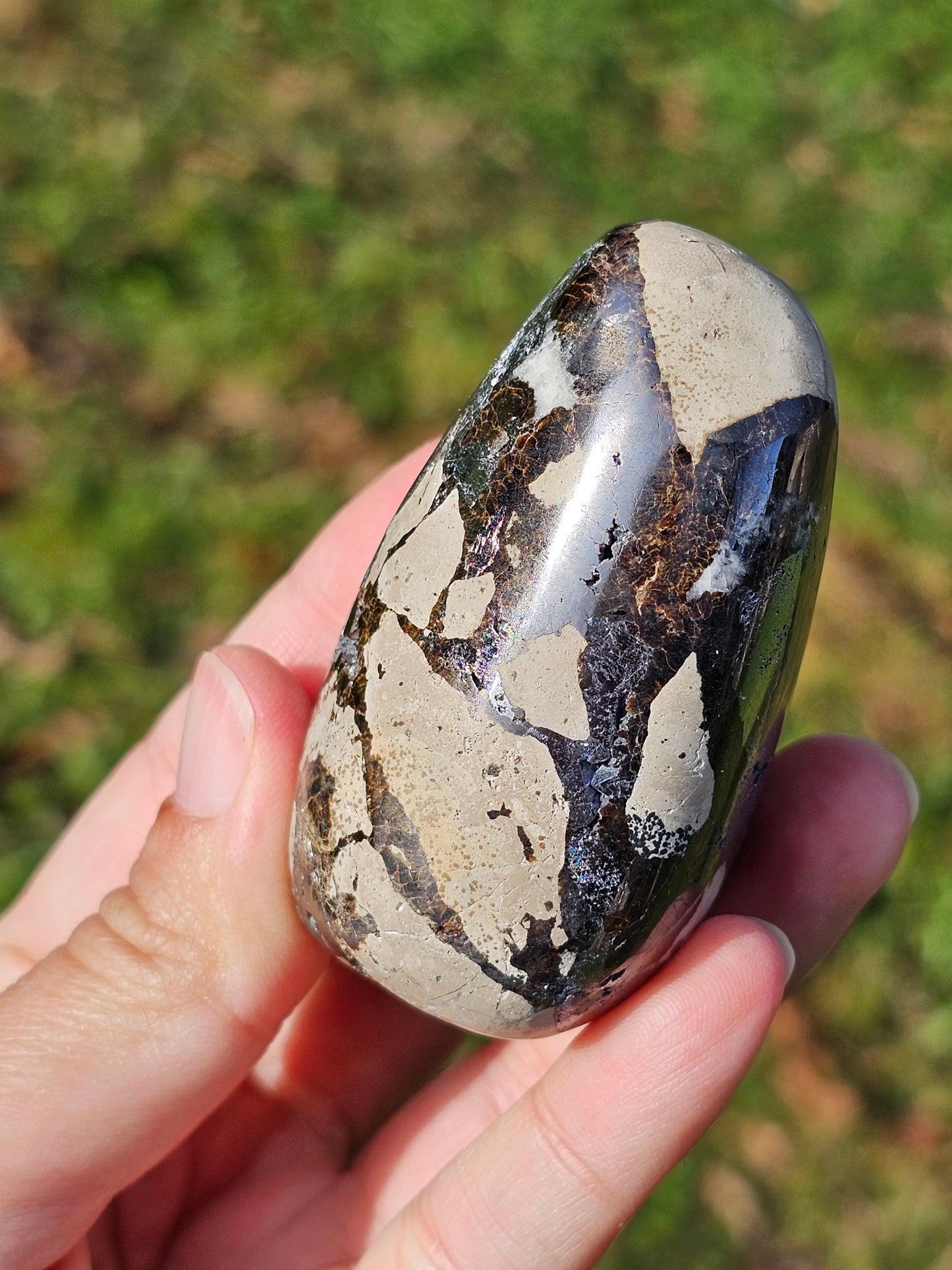 Gros galet galène et quartz