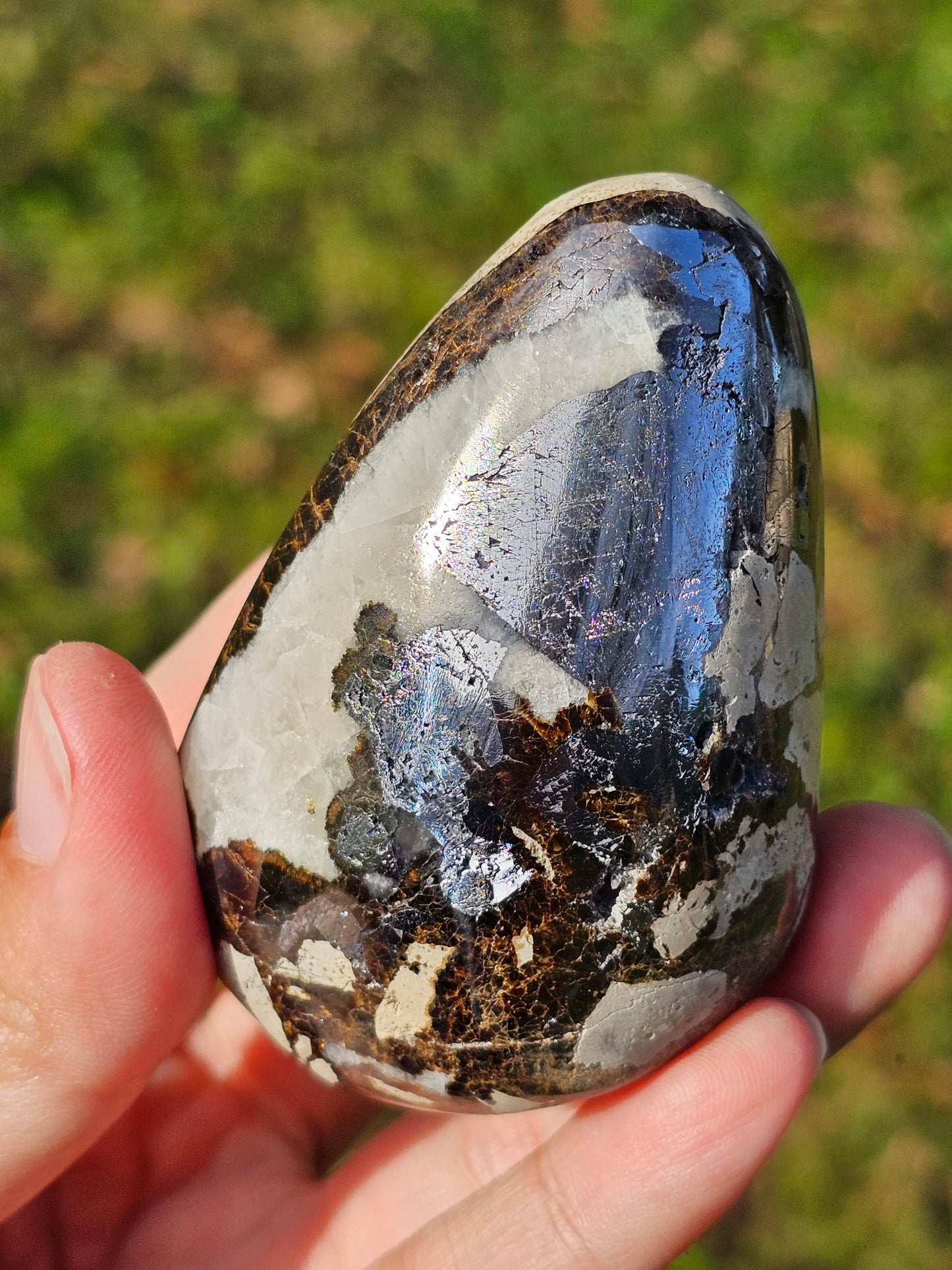 Gros galet galène et quartz
