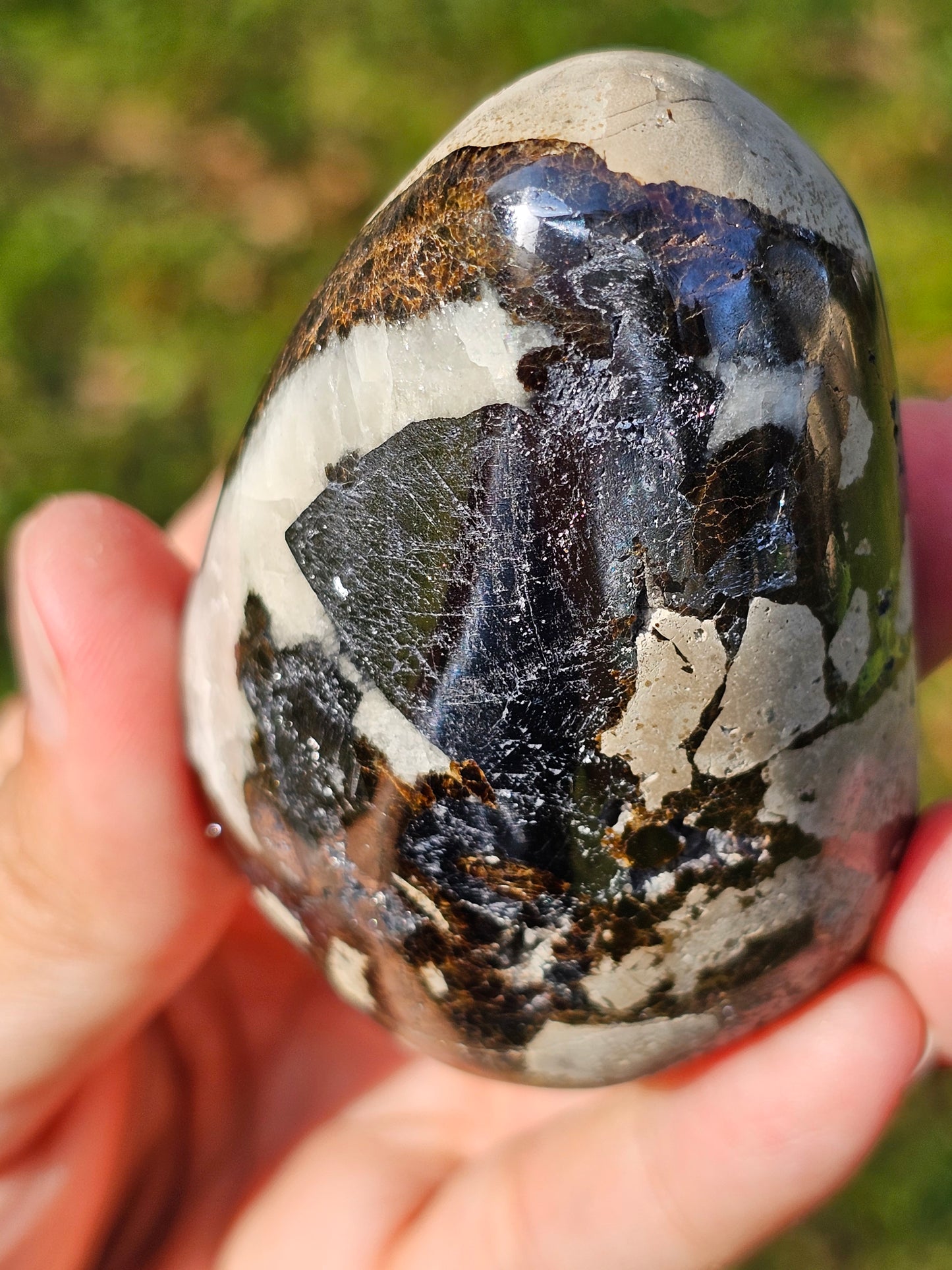Gros galet galène et quartz