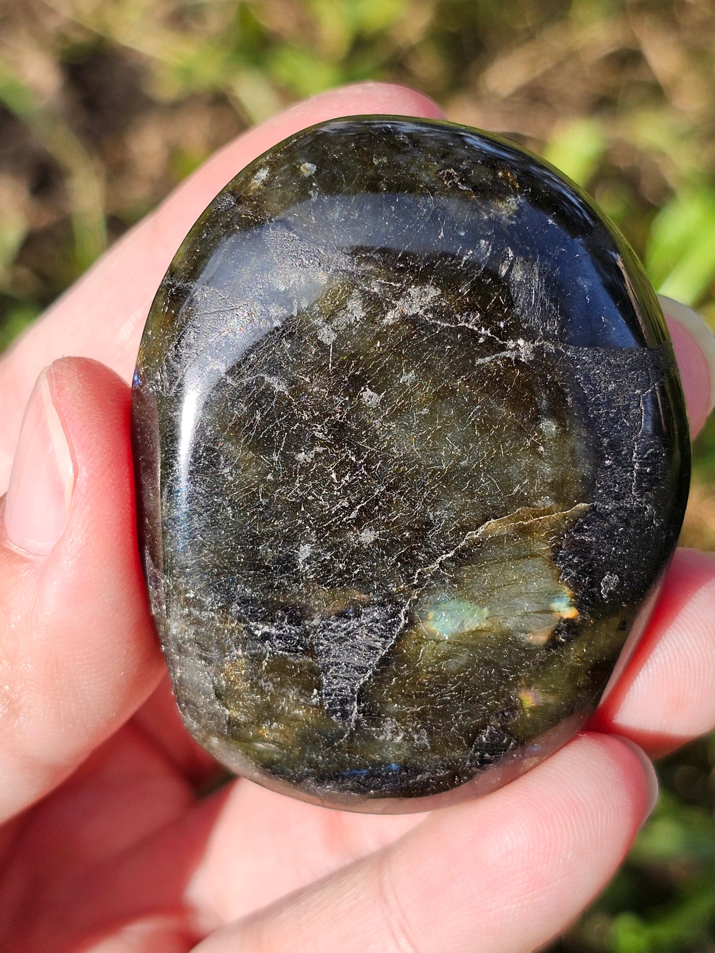 Galet Labradorite noire ( à choisir)