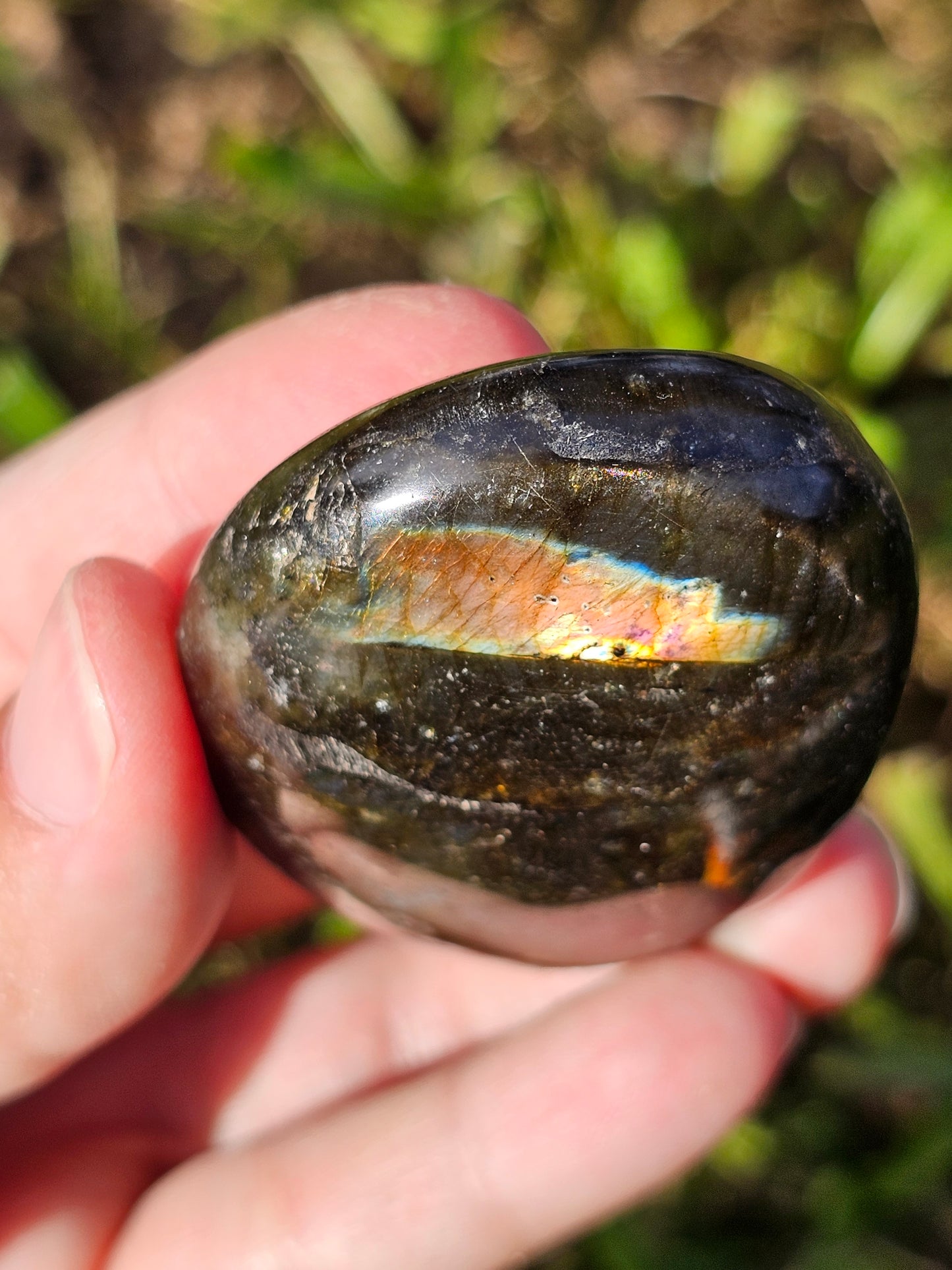 Galet Labradorite noire ( à choisir)