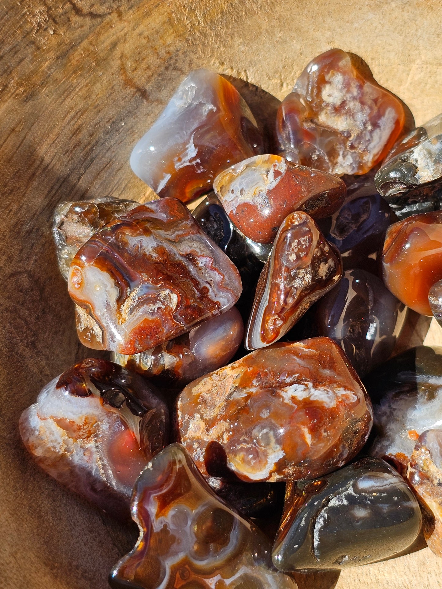 Pierre roulée Agate feu