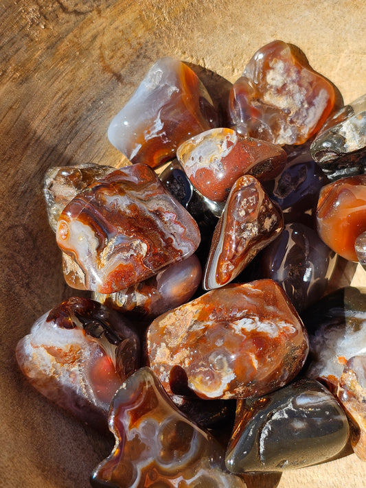 Pierre roulée Agate feu