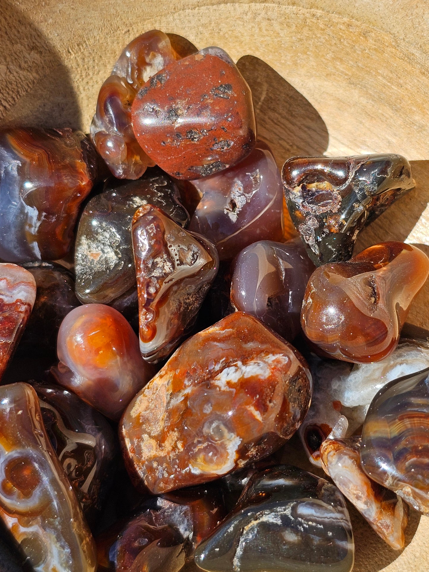 Pierre roulée Agate feu
