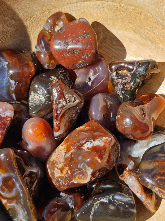 Pierre roulée Agate feu