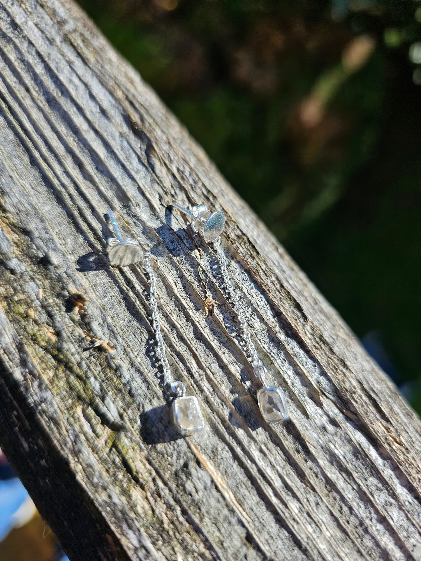 Boucles d'oreilles diamant herkimer