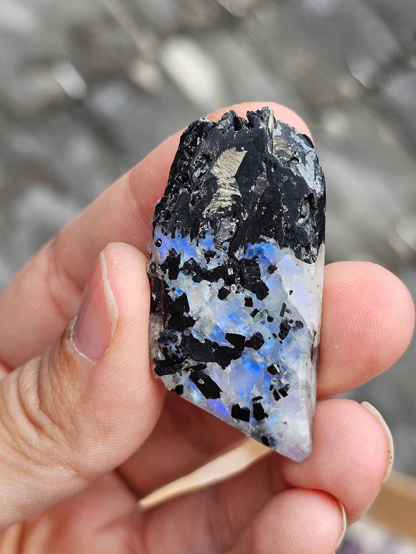 Petite tranche Labradorite blanche (à choisir)