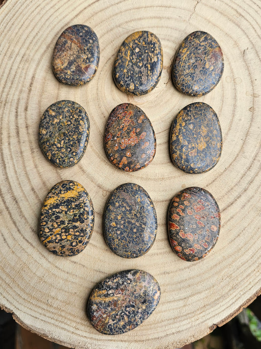 Galet plat Jaspe Léopard (à choisir)