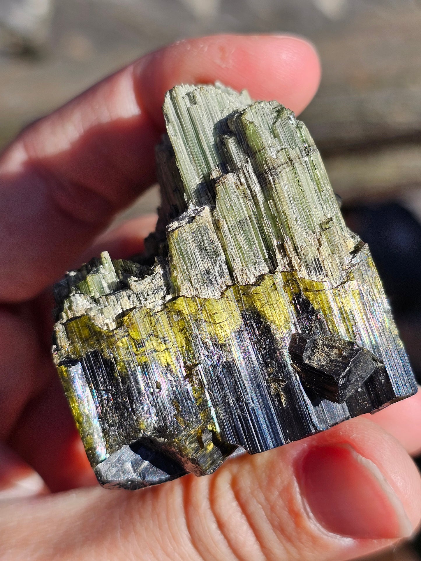 Grosse Tourmaline verte d'exception