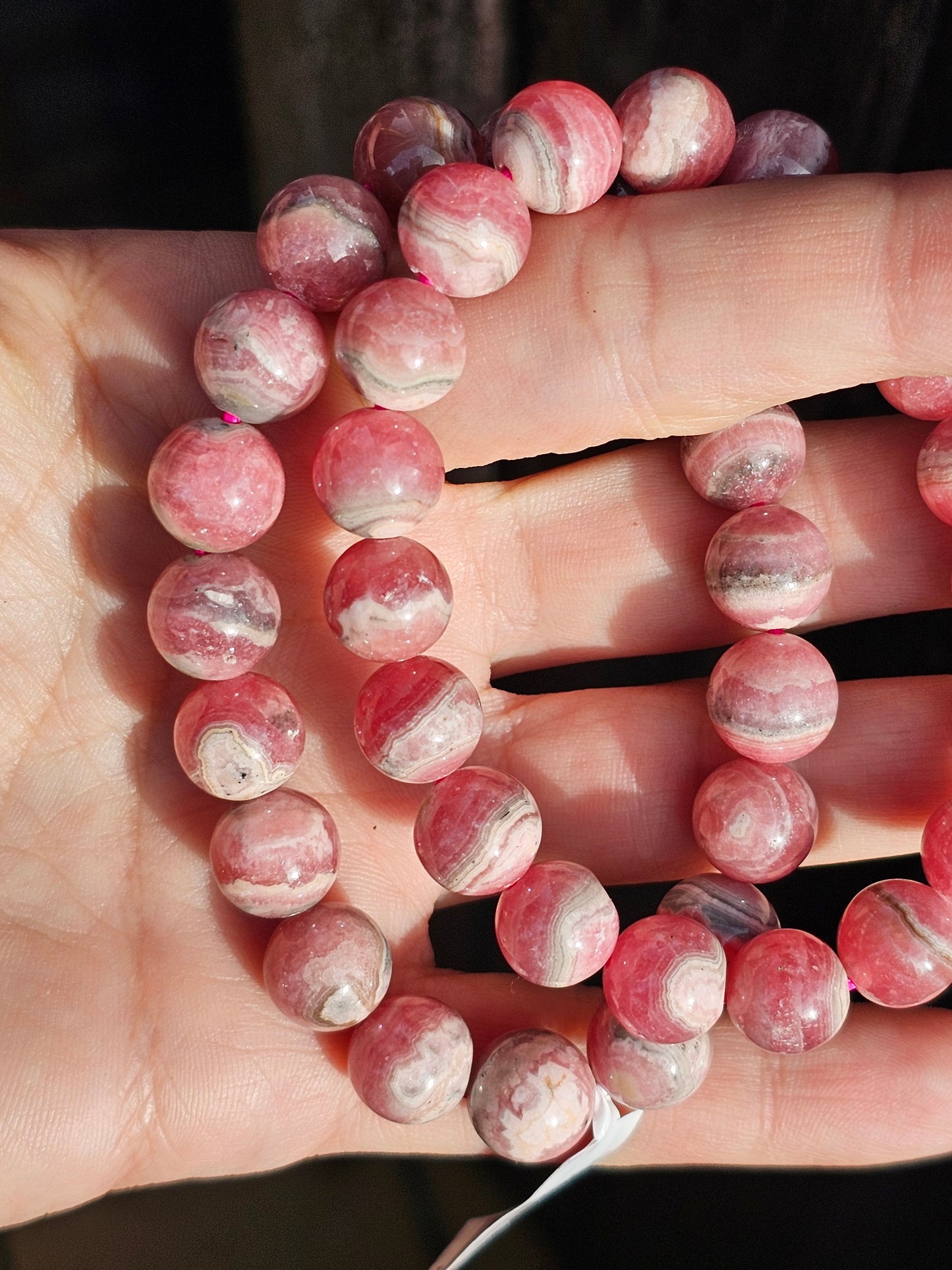 Bracelet Rhodochrosite (3 tailles de perles)