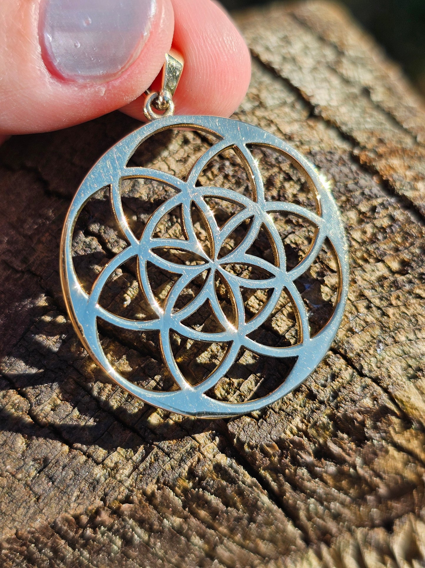 Pendentif fleur de vie en bronze B