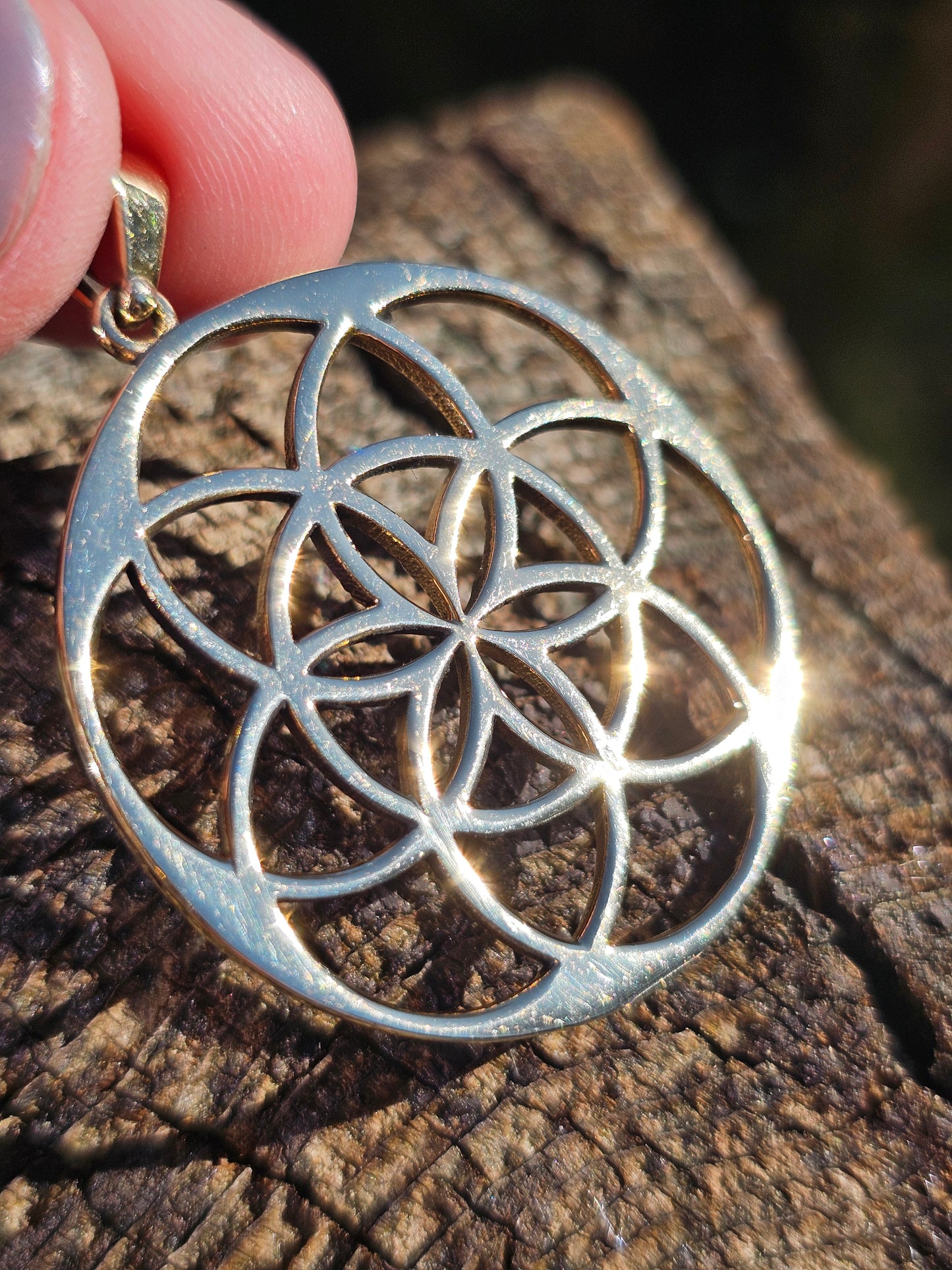 Pendentif fleur de vie en bronze B
