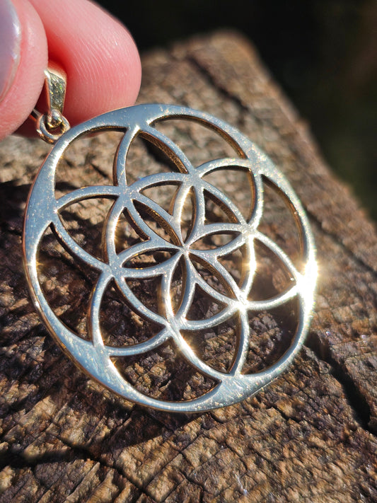 Pendentif fleur de vie en bronze B