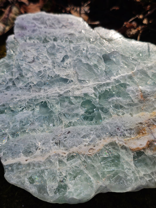 Sublime Tranche polie de Fluorite d'Auvergne