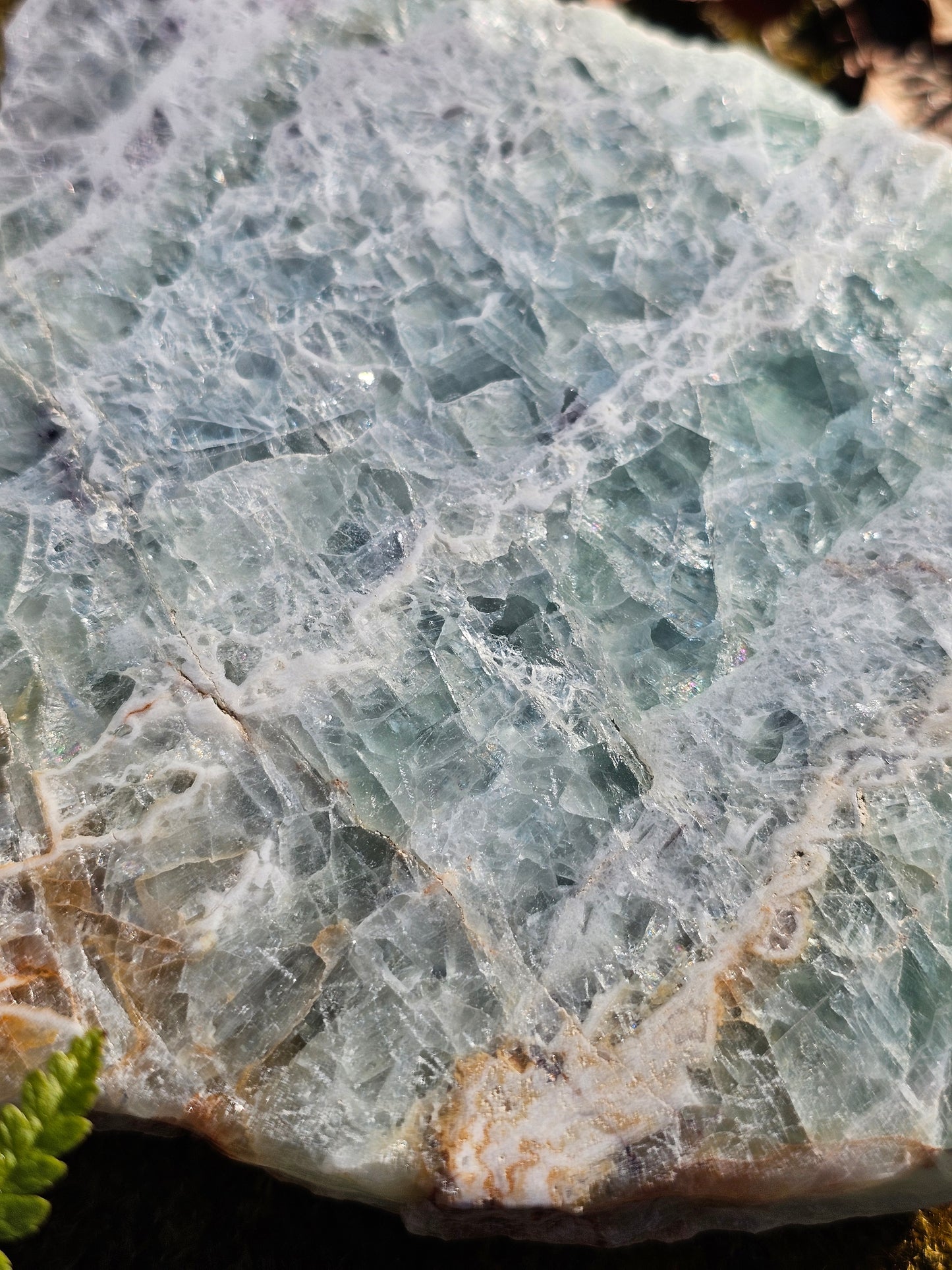 Sublime Tranche polie de Fluorite d'Auvergne C