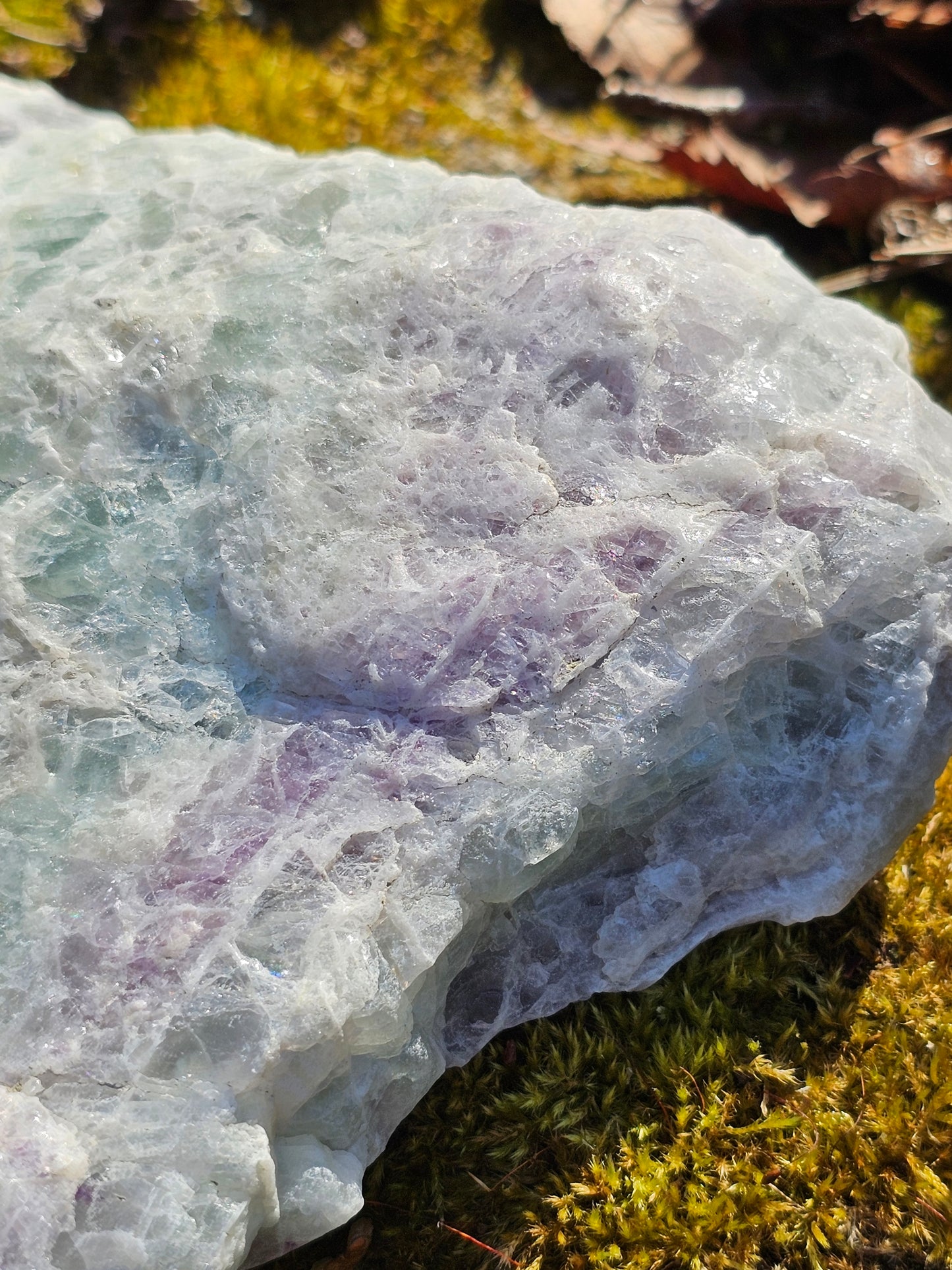 Sublime Tranche polie de Fluorite d'Auvergne C