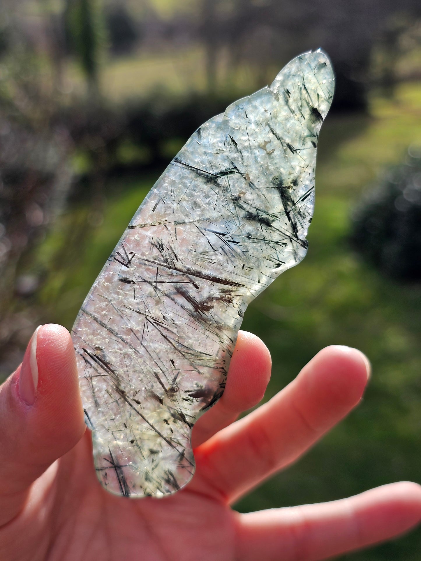 Tranche de Prehnite à inclusions d'Epidote H