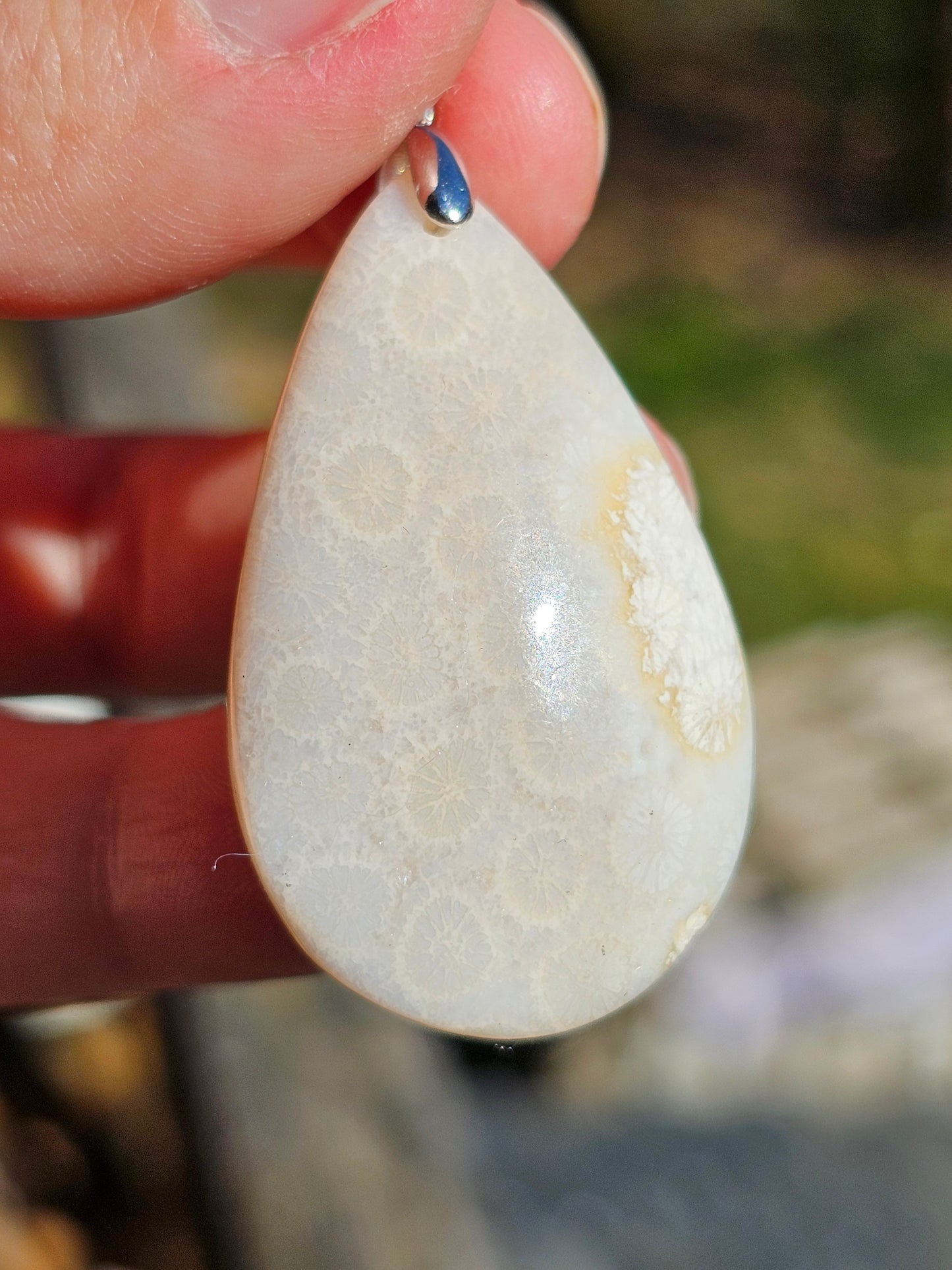 Pendentif Corail Fossile n°1
