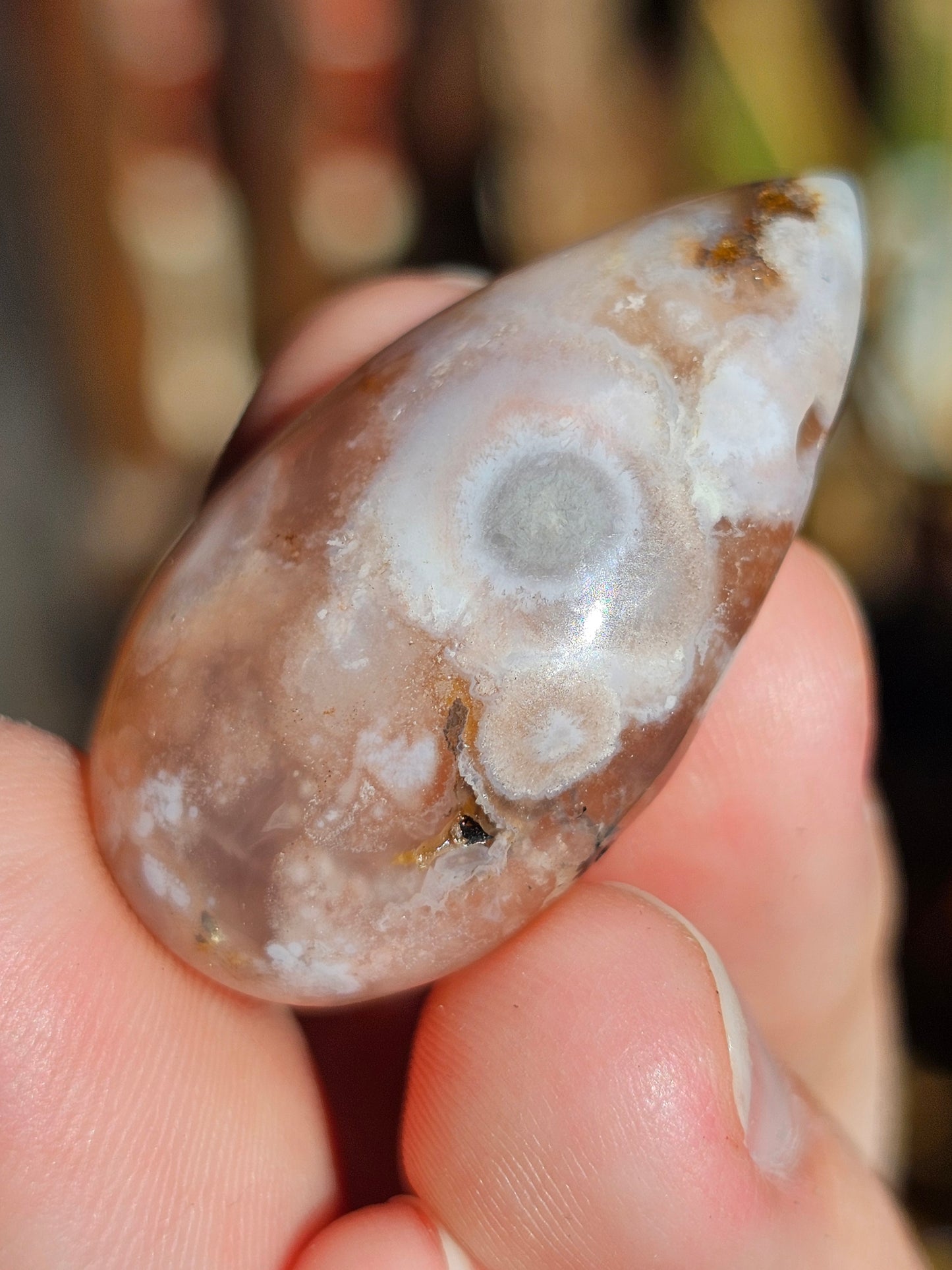 Pendentif Agate fleurs A