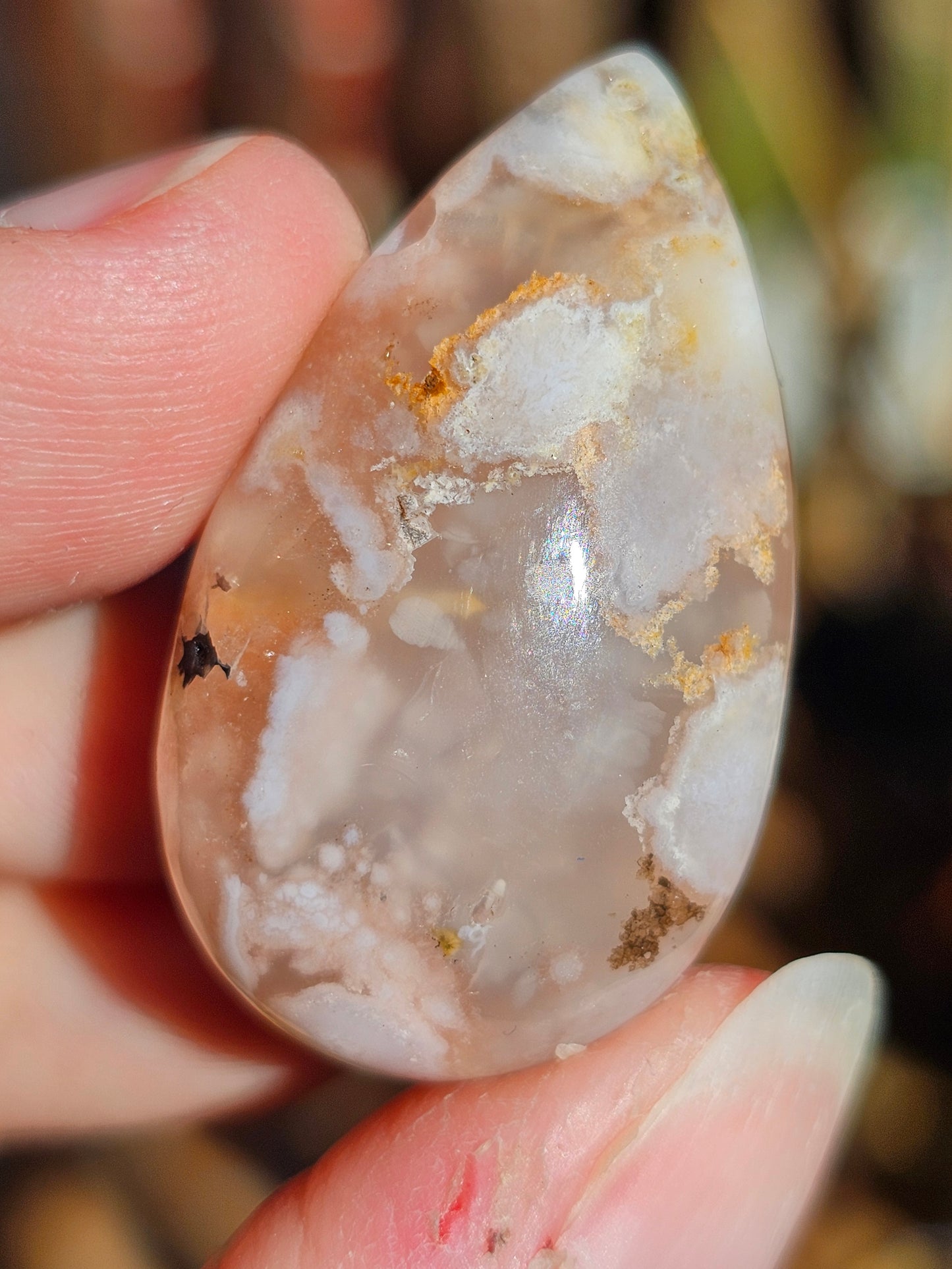 Pendentif Agate fleurs A