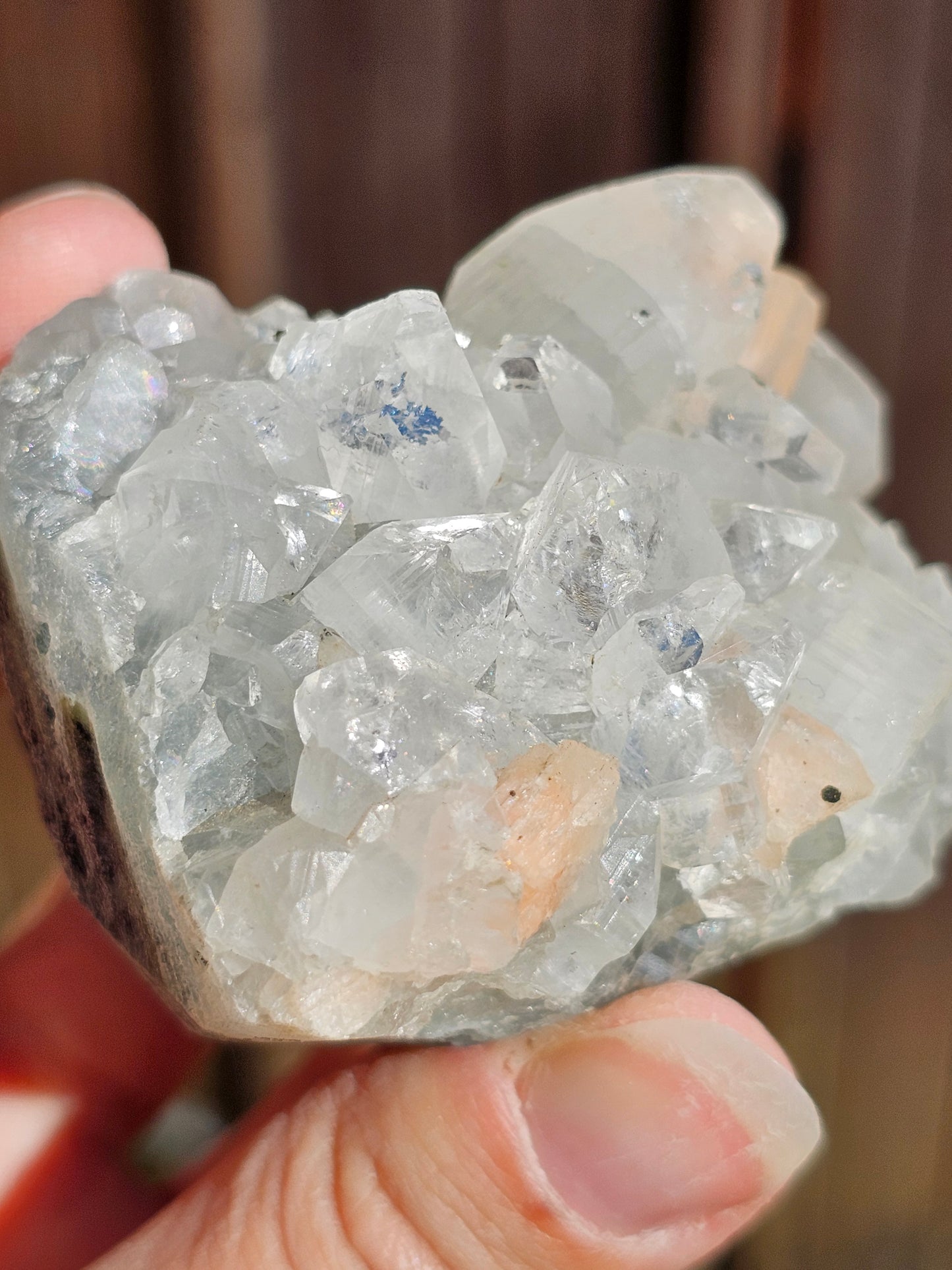 Apophyllite et stilbite sur Calcédoine A7