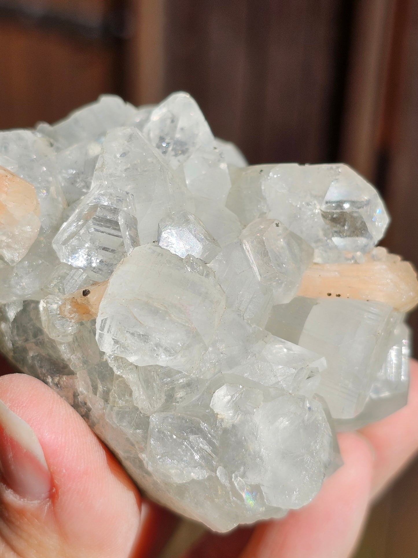 Apophyllite et stilbite sur Calcédoine A7