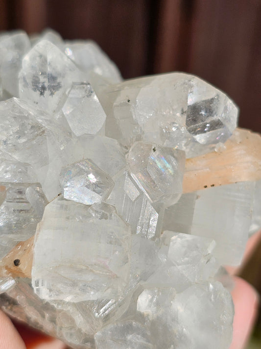 Apophyllite et stilbite sur Calcédoine A7