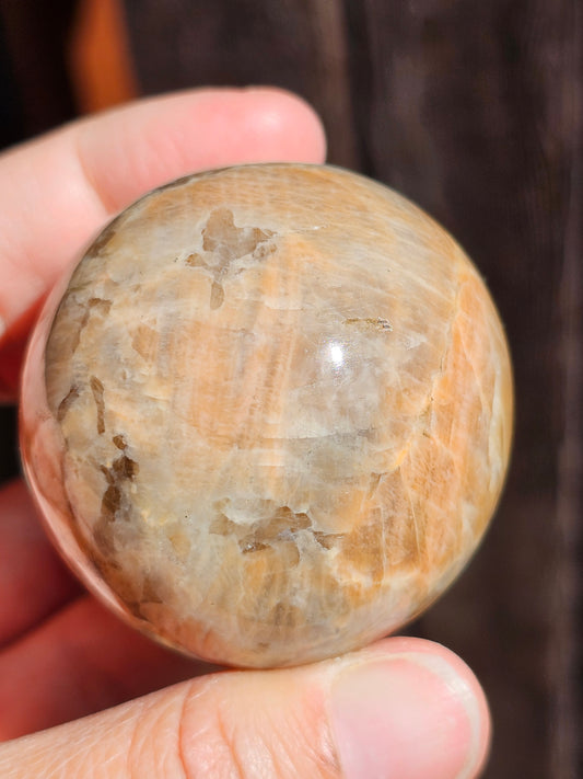 Sphère Pierre de Lune grise et orange K