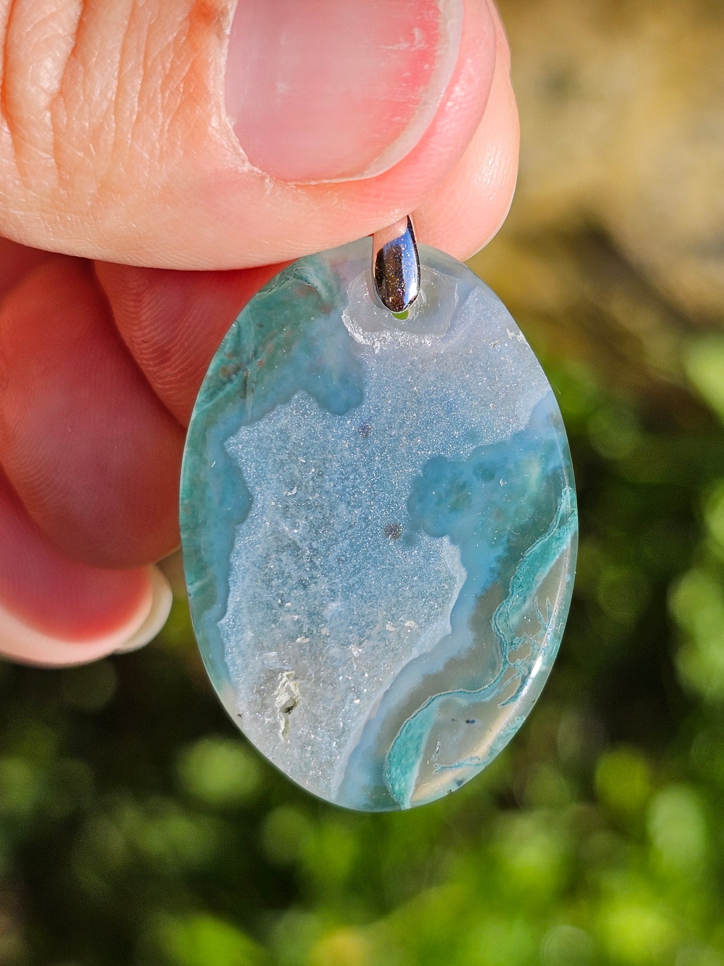Pendentif en Agate mousse