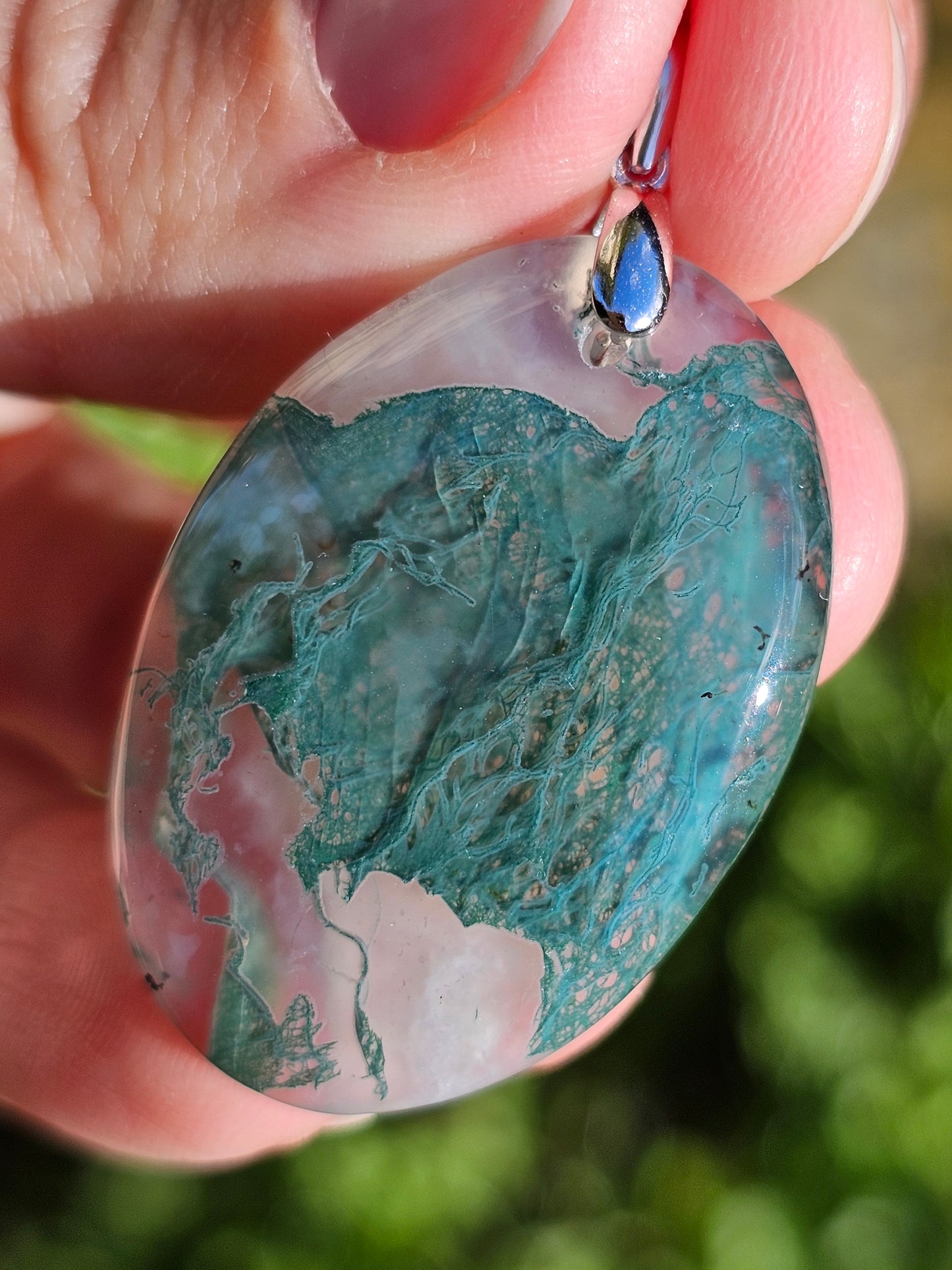 Pendentif en Agate mousse