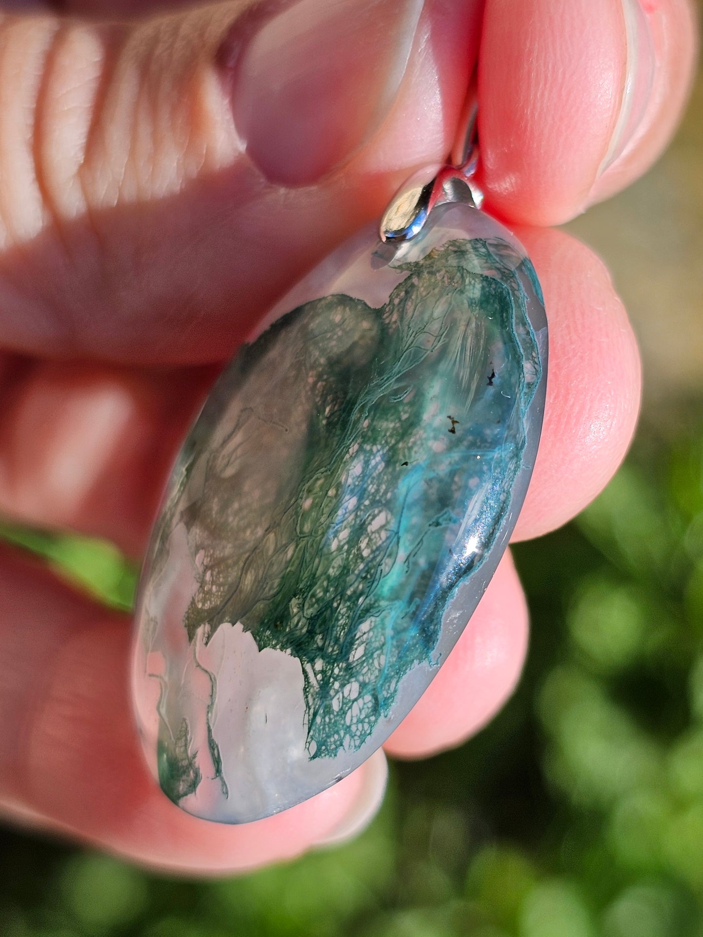 Pendentif en Agate mousse