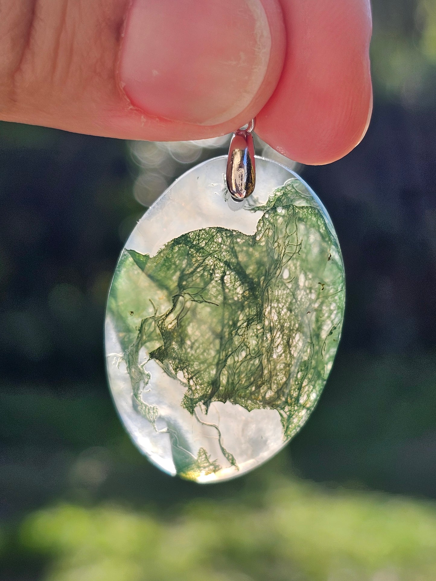 Pendentif en Agate mousse