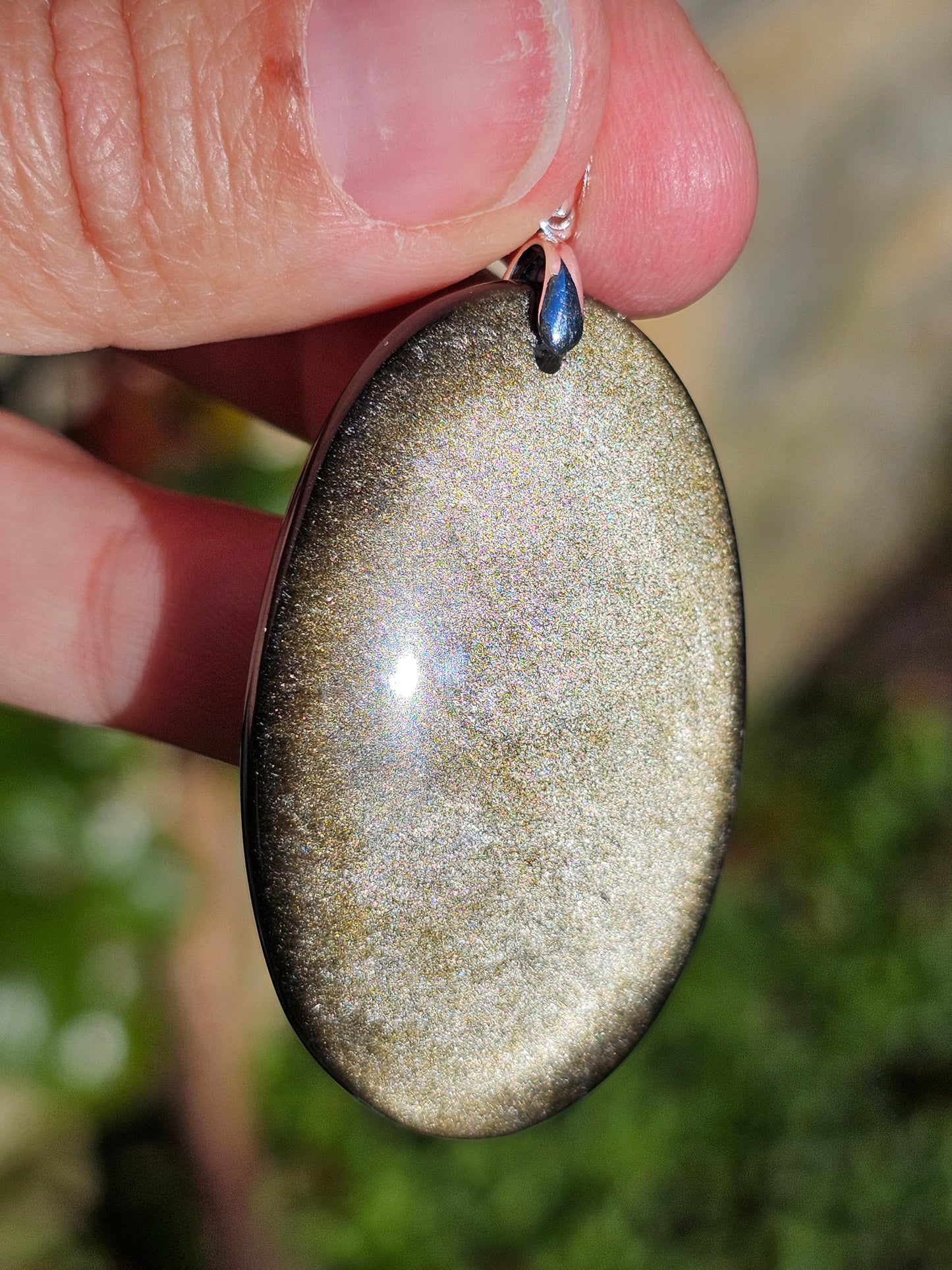 Pendentif en Obsidienne dorée OD1